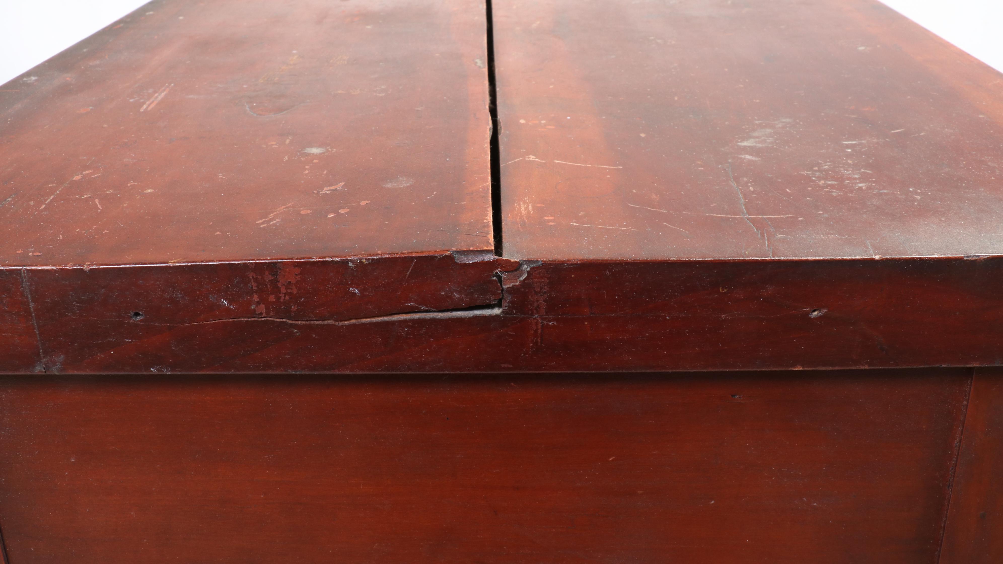 American Empire Figured Mahogany Four-Drawer Chest, Early to Mid-19th Century