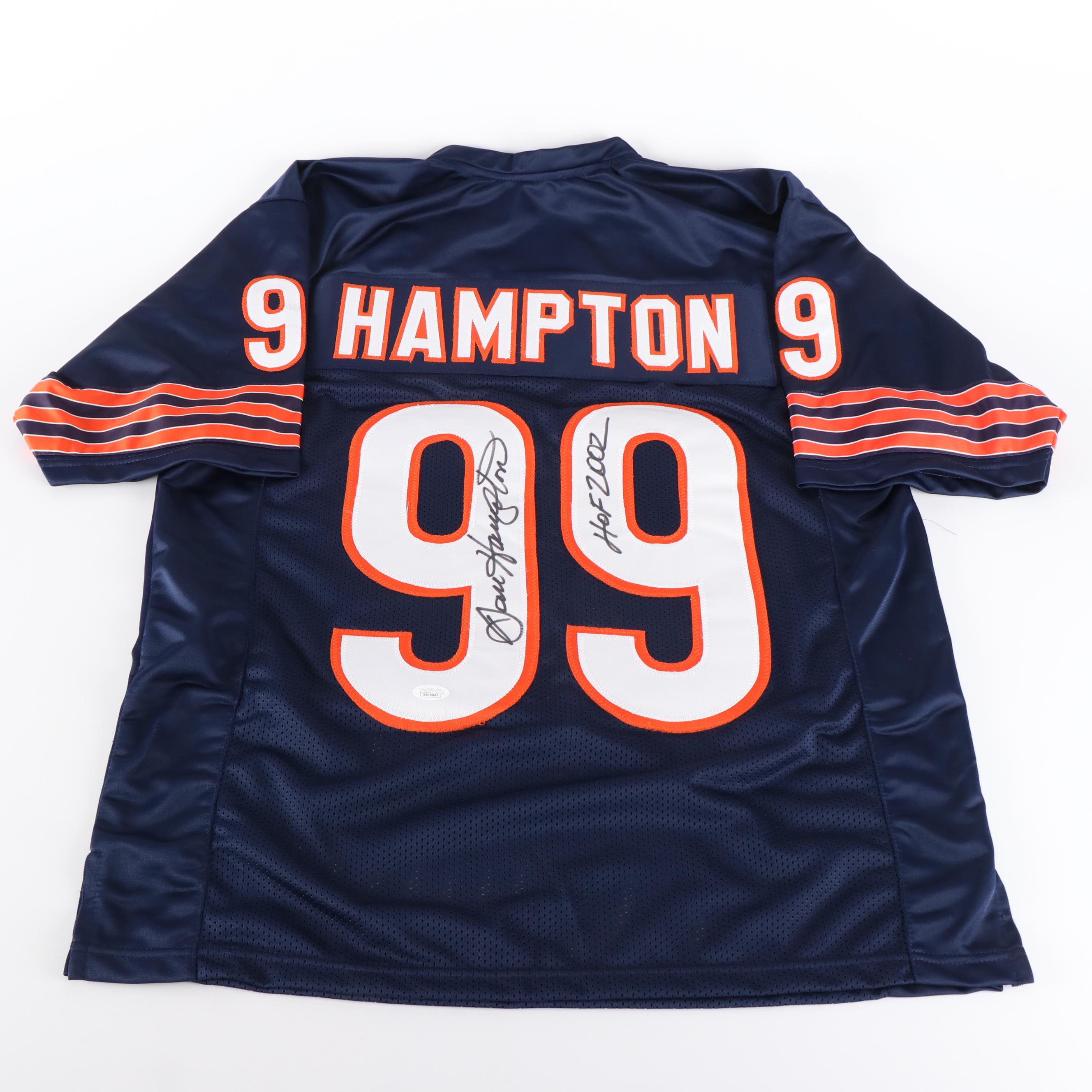 Dan Hampton Signed “HOF 2002” Chicago Bears Football Jersey, JSA