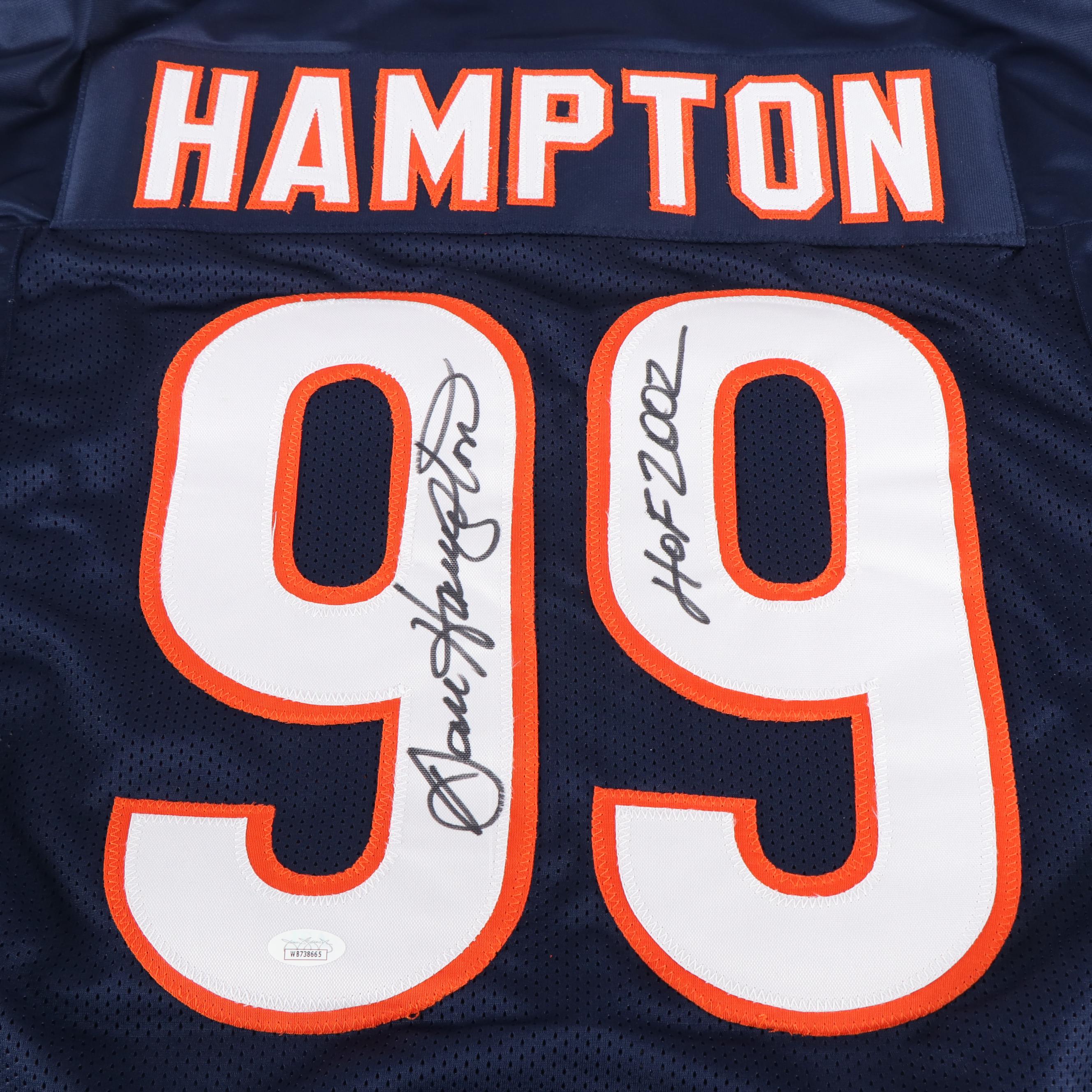 Dan Hampton Signed “HOF 2002” Chicago Bears Football Jersey, JSA