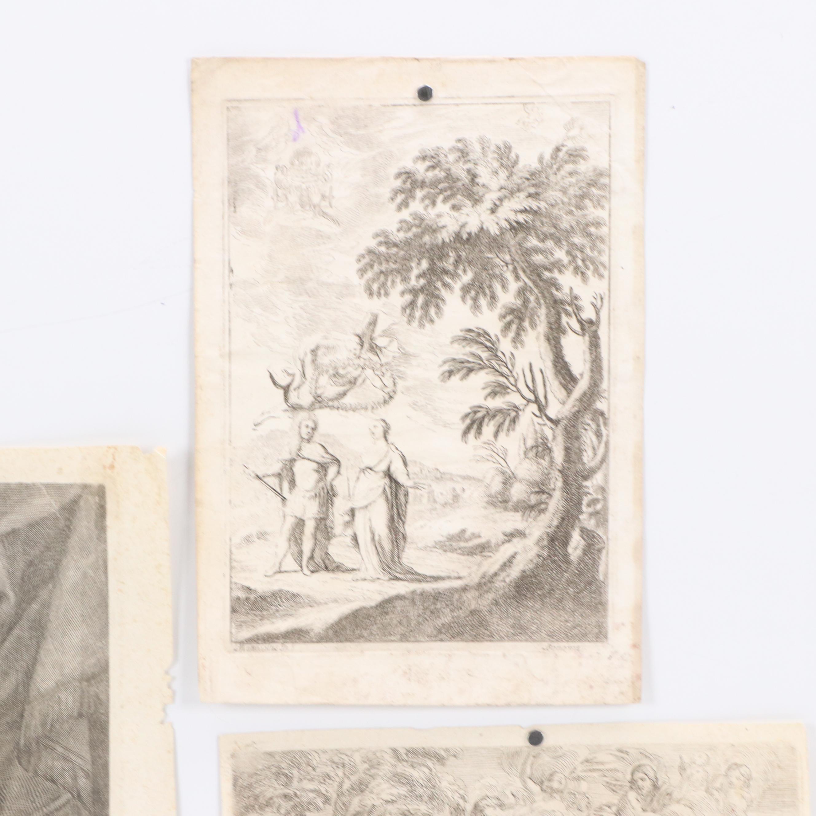 Antique Engraving of Cardinal Robert Bellarmine, 1749, and Other Engravings