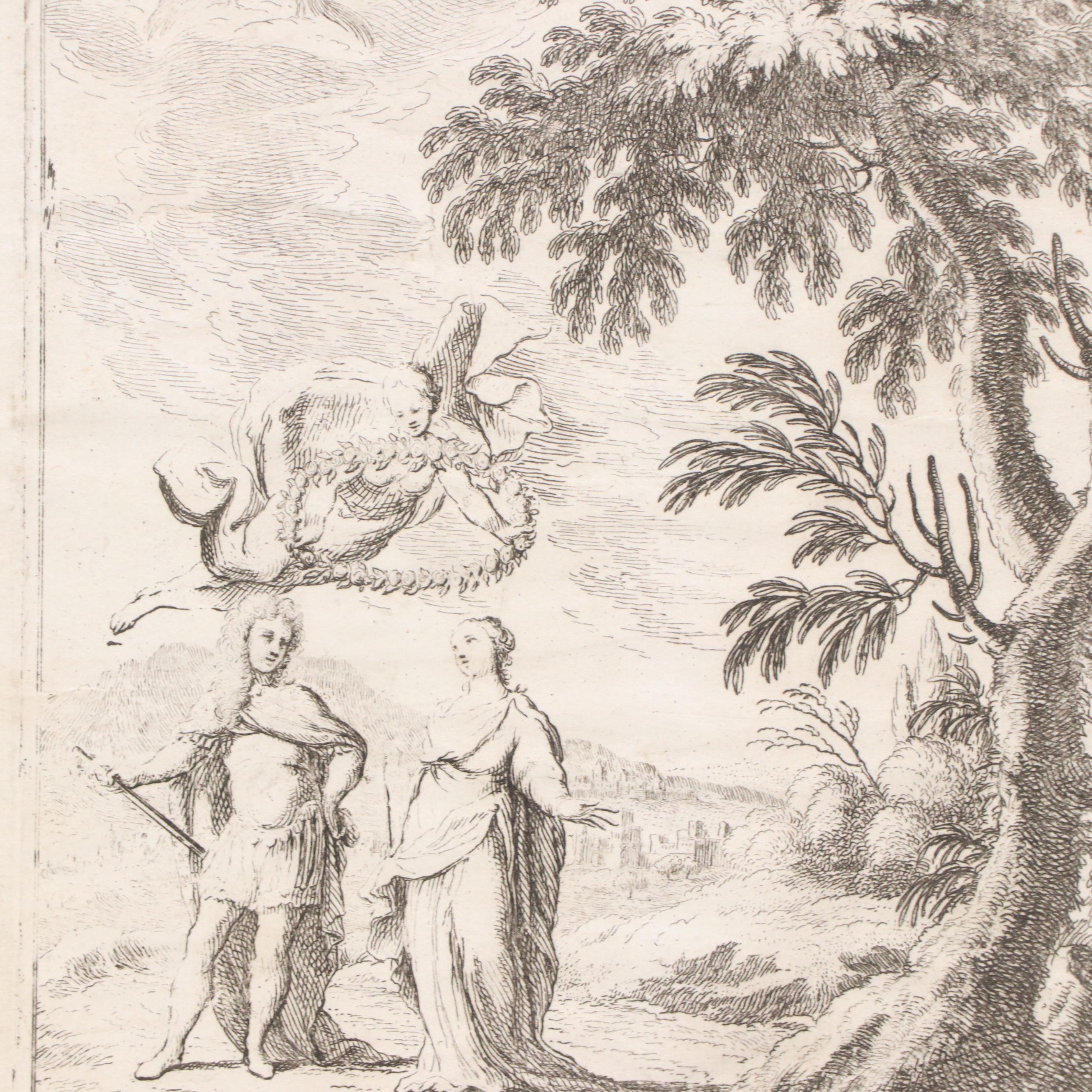 Antique Engraving of Cardinal Robert Bellarmine, 1749, and Other Engravings