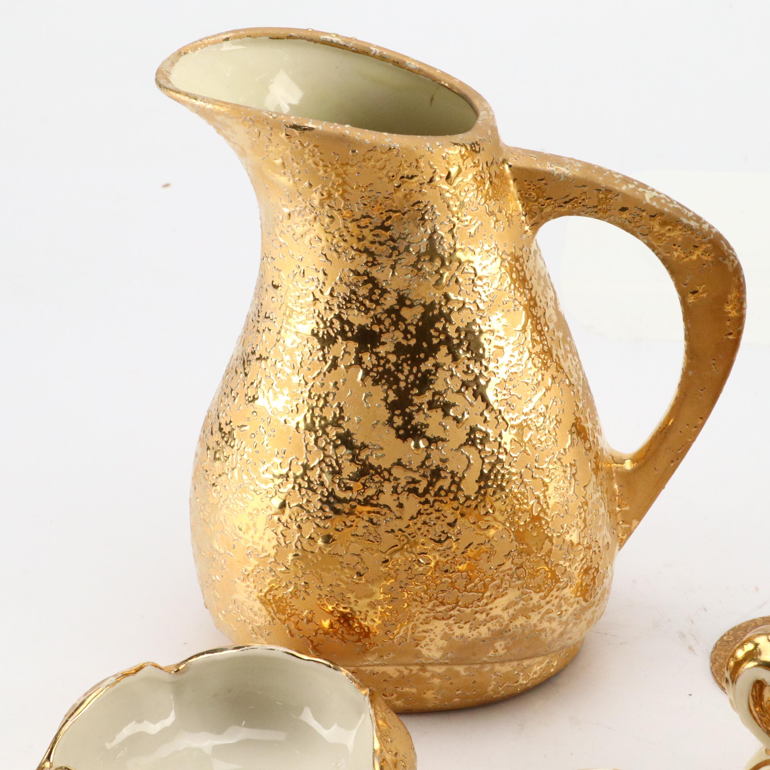 Le Mieux and Other Gilt Decorated Porcelain Dishes, Bowls, Candlesticks and More