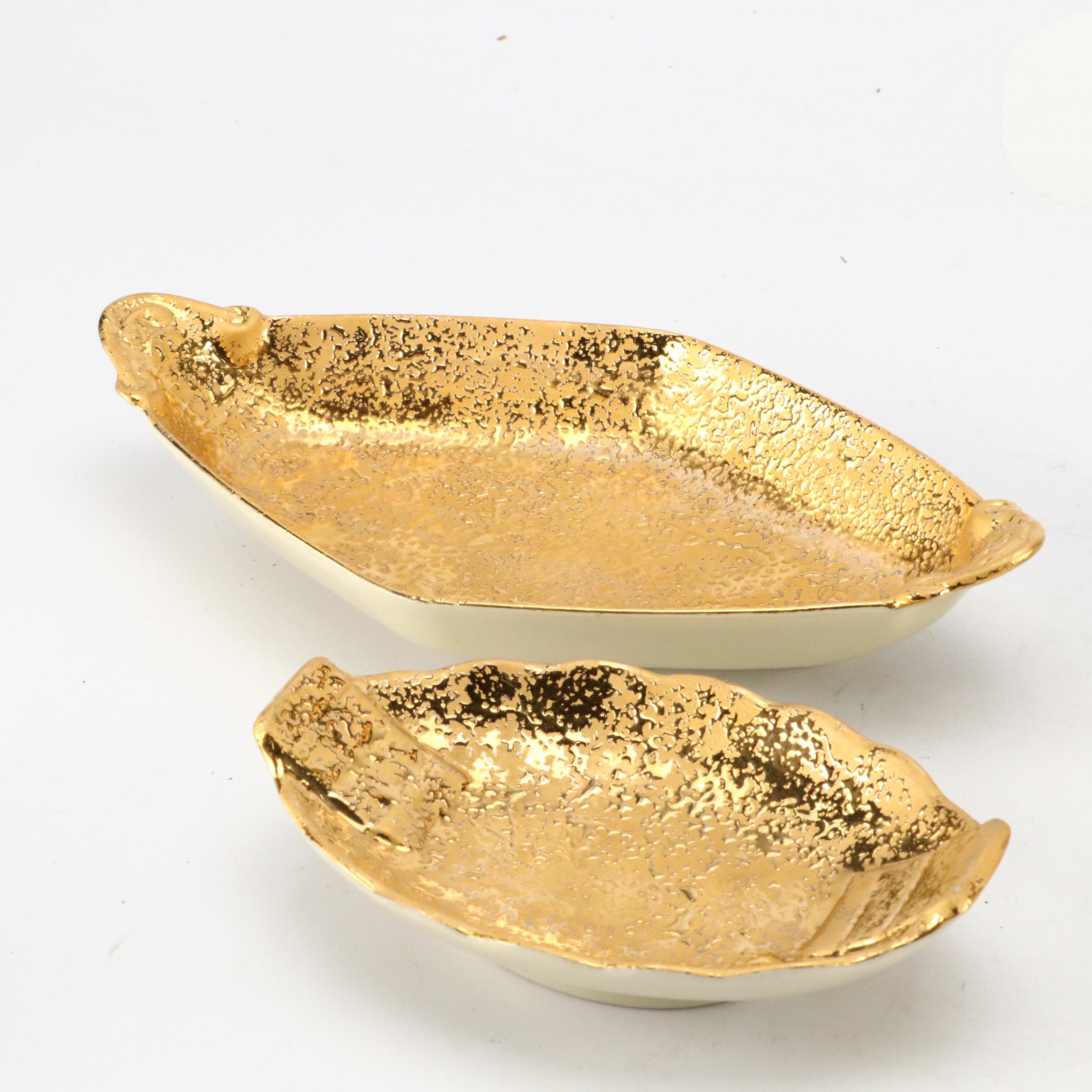 Le Mieux and Other Gilt Decorated Porcelain Dishes, Bowls, Candlesticks and More