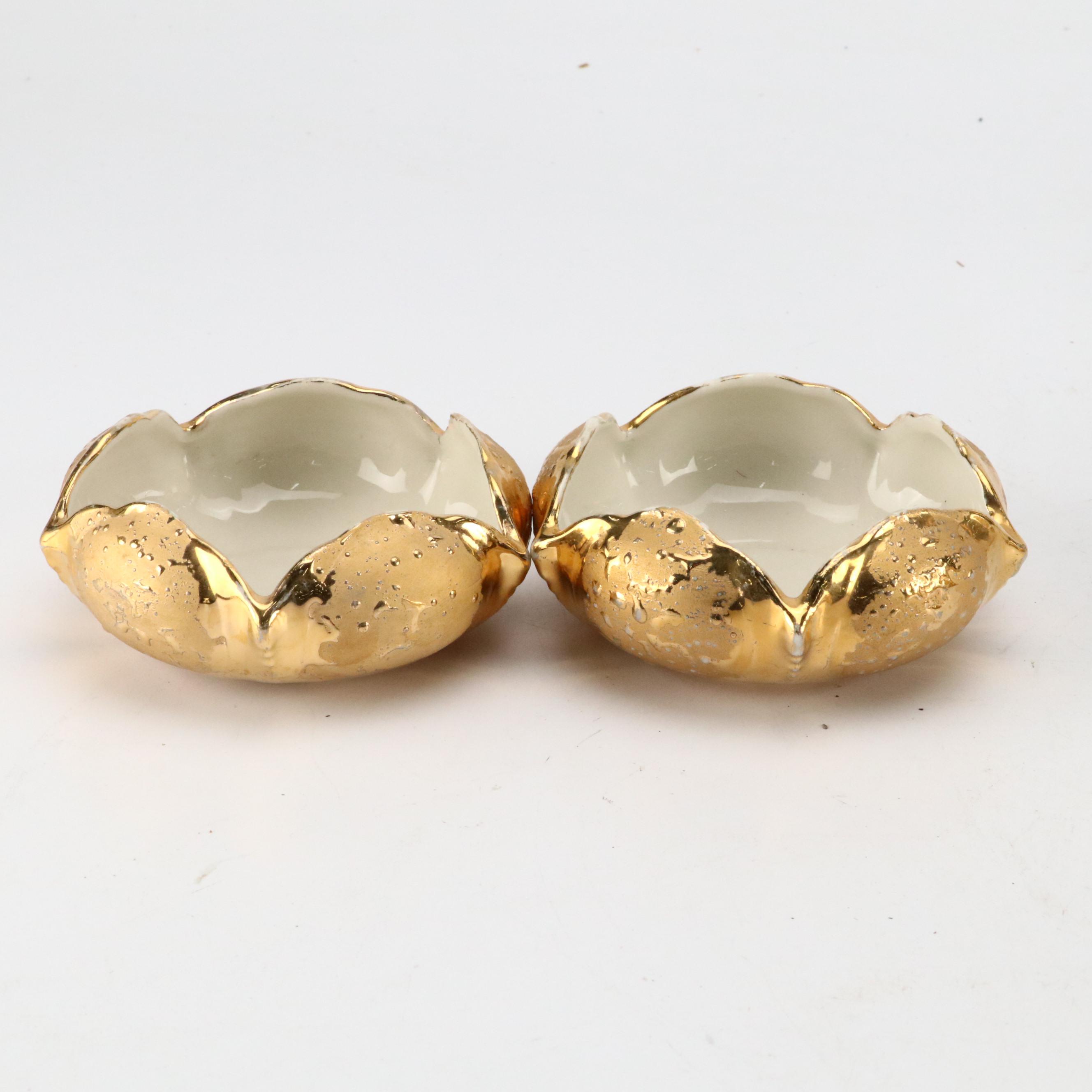 Le Mieux and Other Gilt Decorated Porcelain Dishes, Bowls, Candlesticks and More