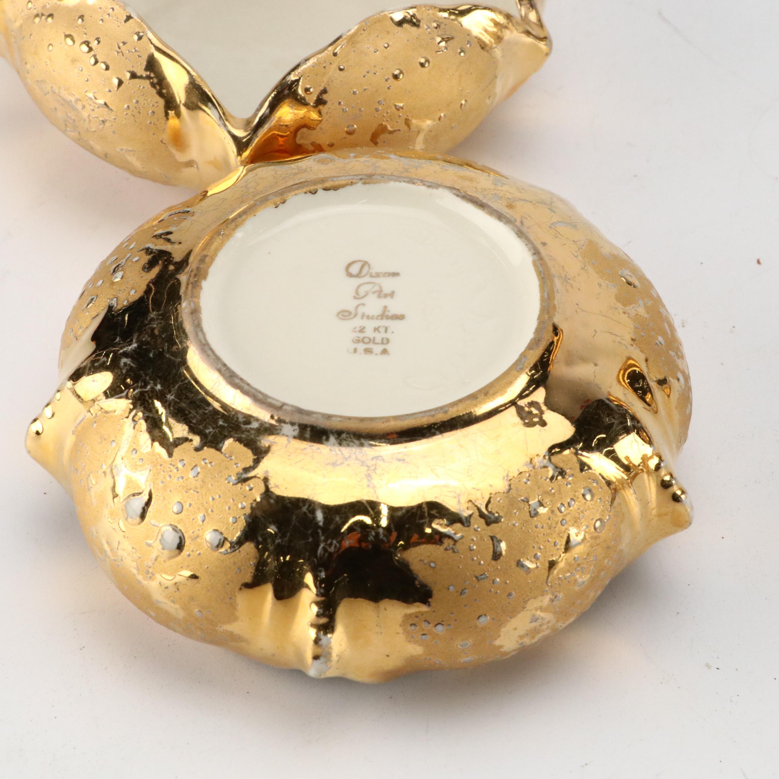 Le Mieux and Other Gilt Decorated Porcelain Dishes, Bowls, Candlesticks and More