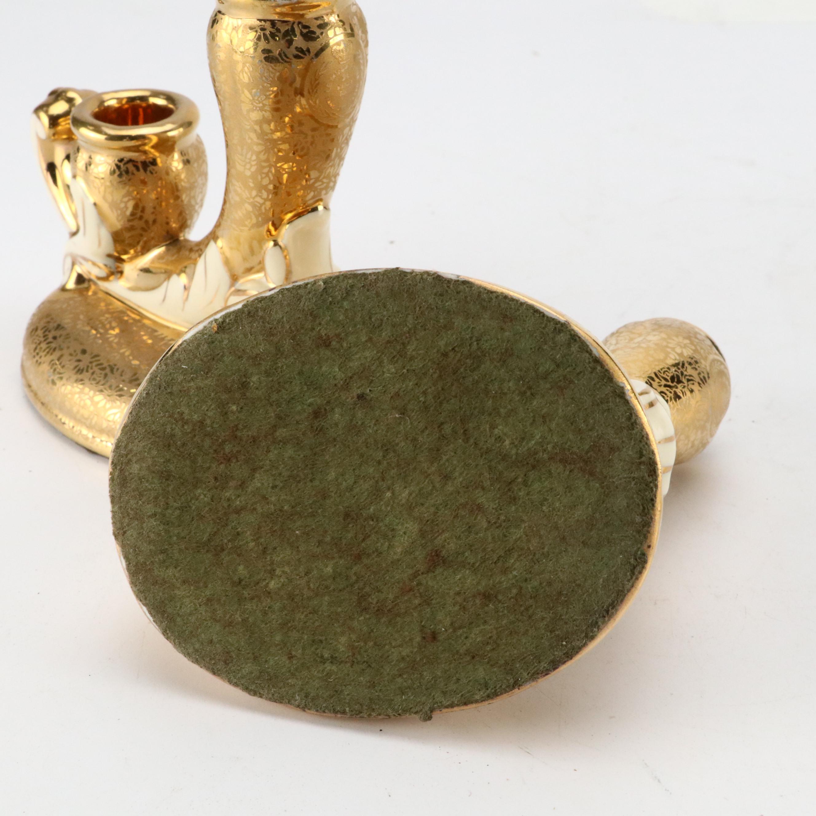 Le Mieux and Other Gilt Decorated Porcelain Dishes, Bowls, Candlesticks and More