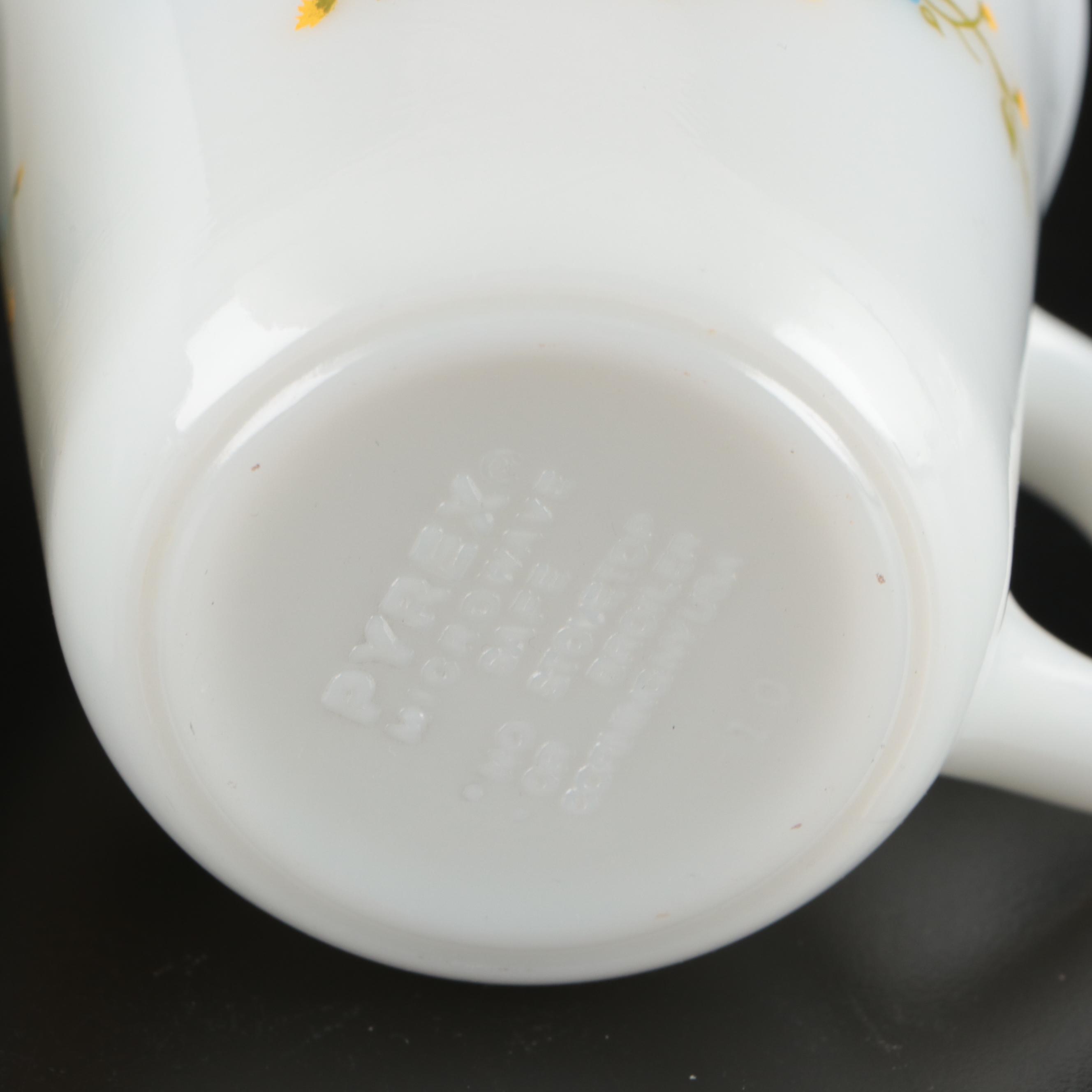 Fire-King and Pyrex Glass Teacups, Saucers, Sugar Bowls, and Creamers