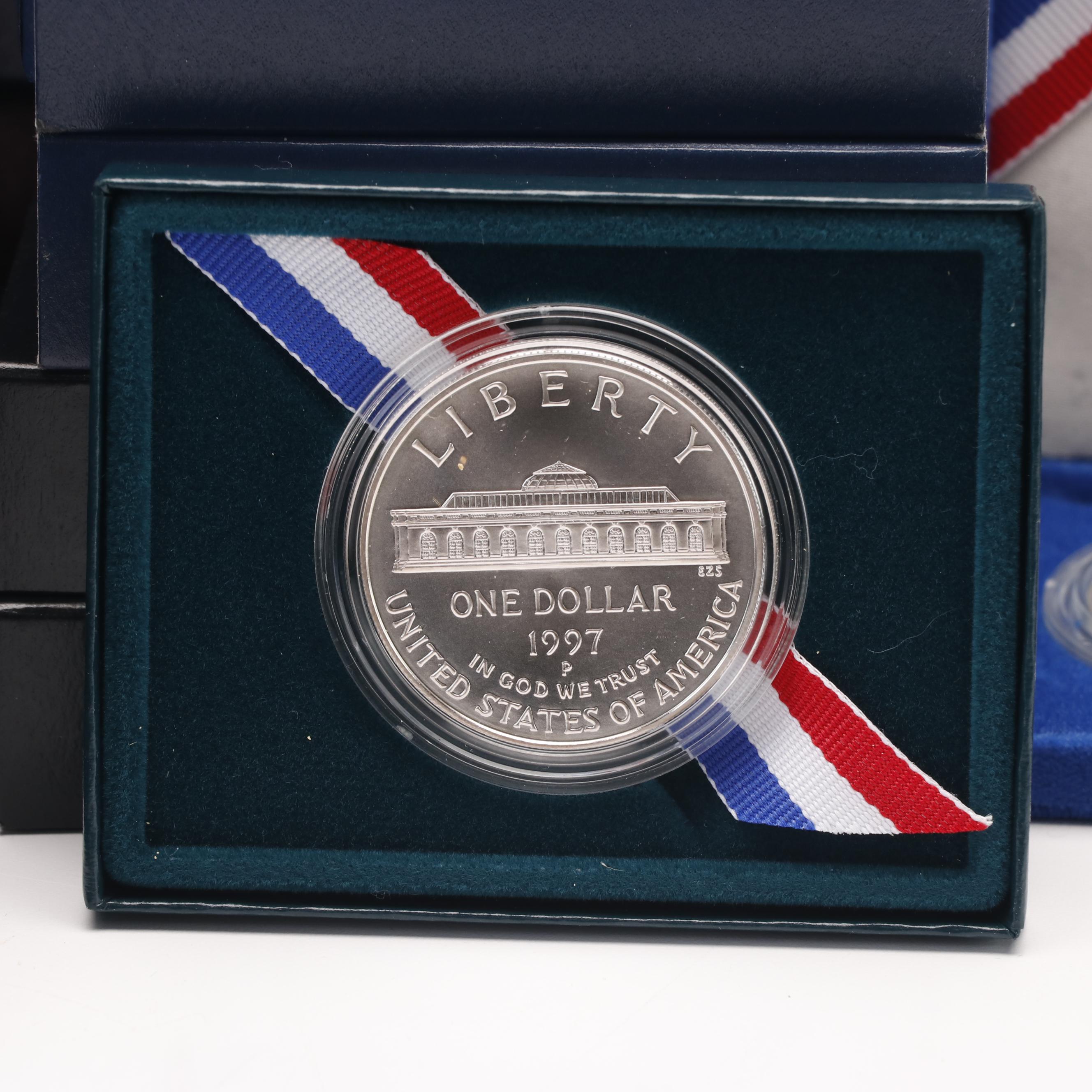 37 Modern Commemorative Silver Dollars Including a 1999 Dolley Madison Proof