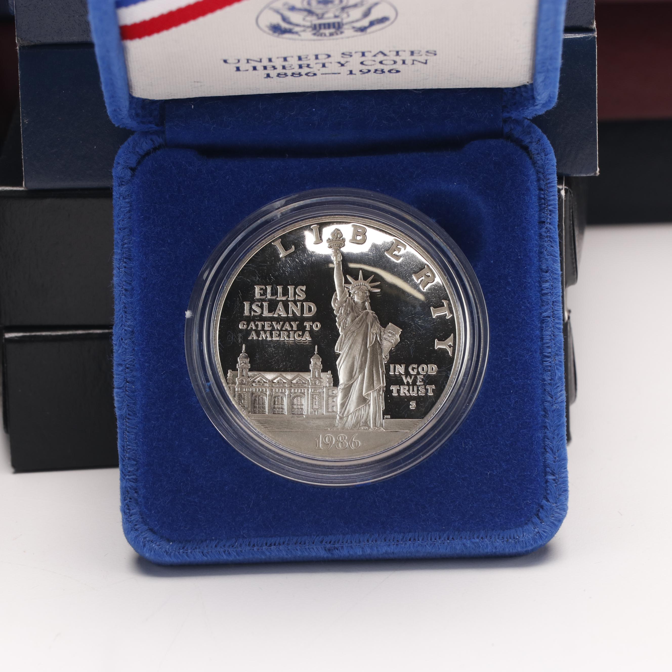 37 Modern Commemorative Silver Dollars Including a 1999 Dolley Madison Proof