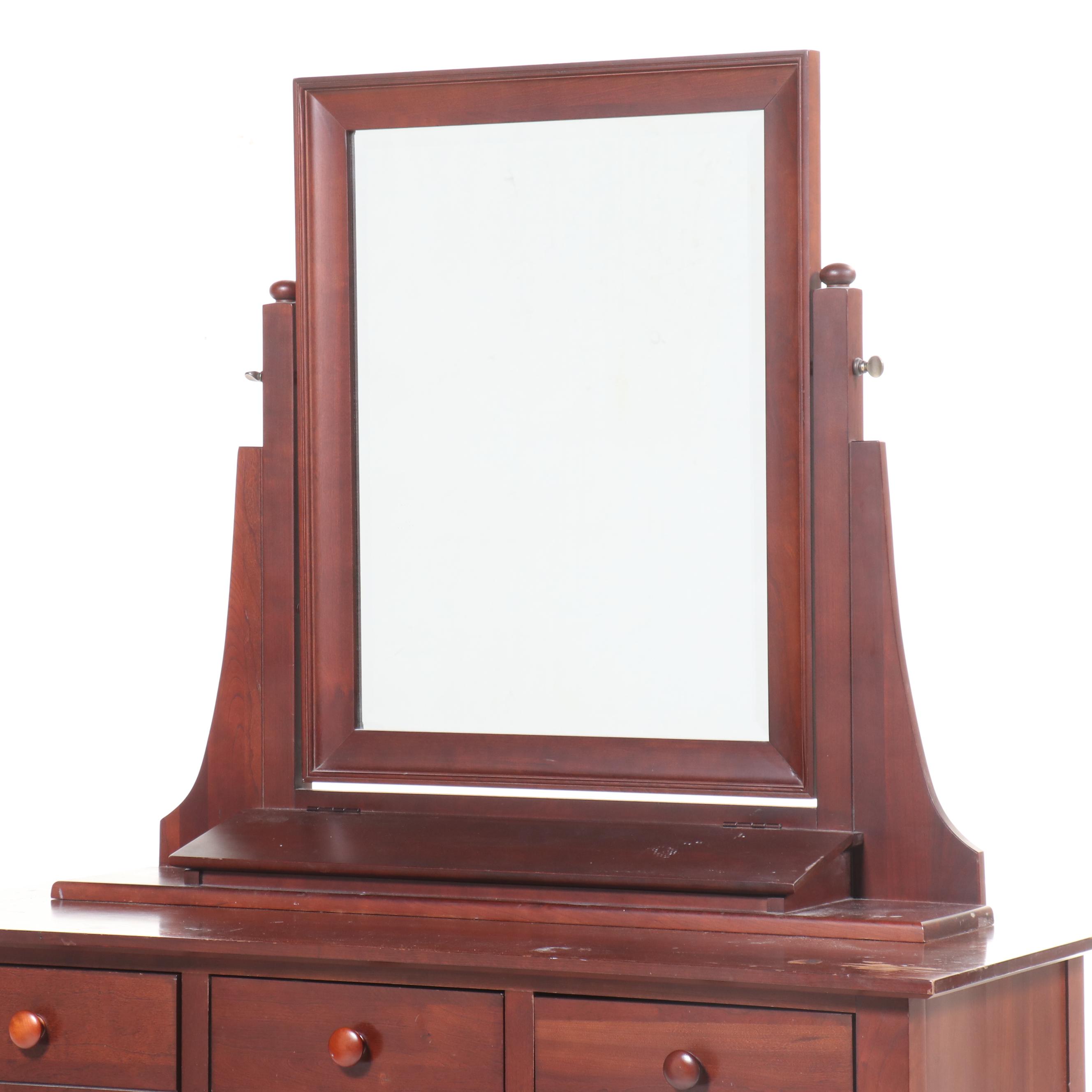 Kincaid Gathering House Cherry Ten-Drawer Dresser with Pair of Nightstands