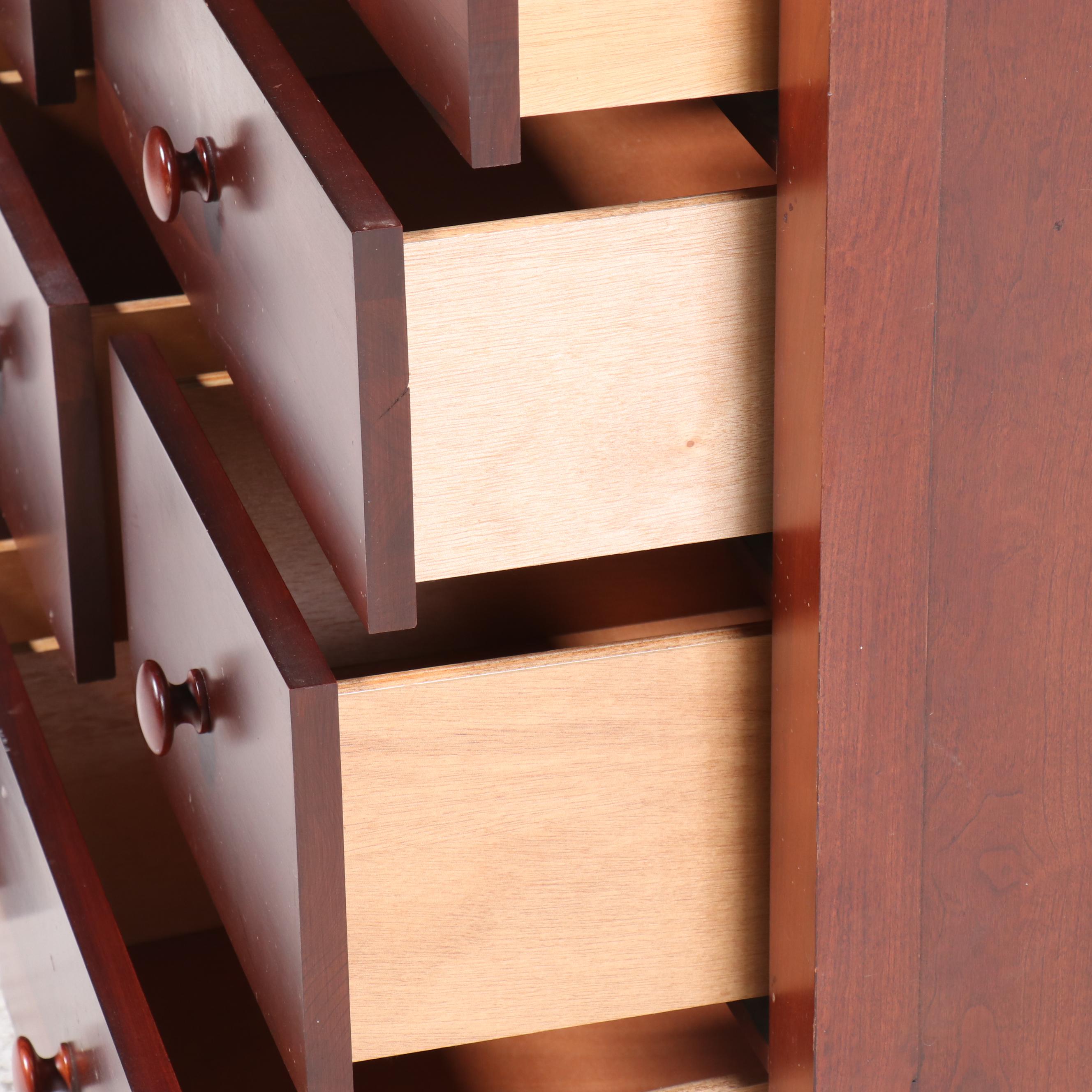 Kincaid Gathering House Cherry Ten-Drawer Dresser with Pair of Nightstands