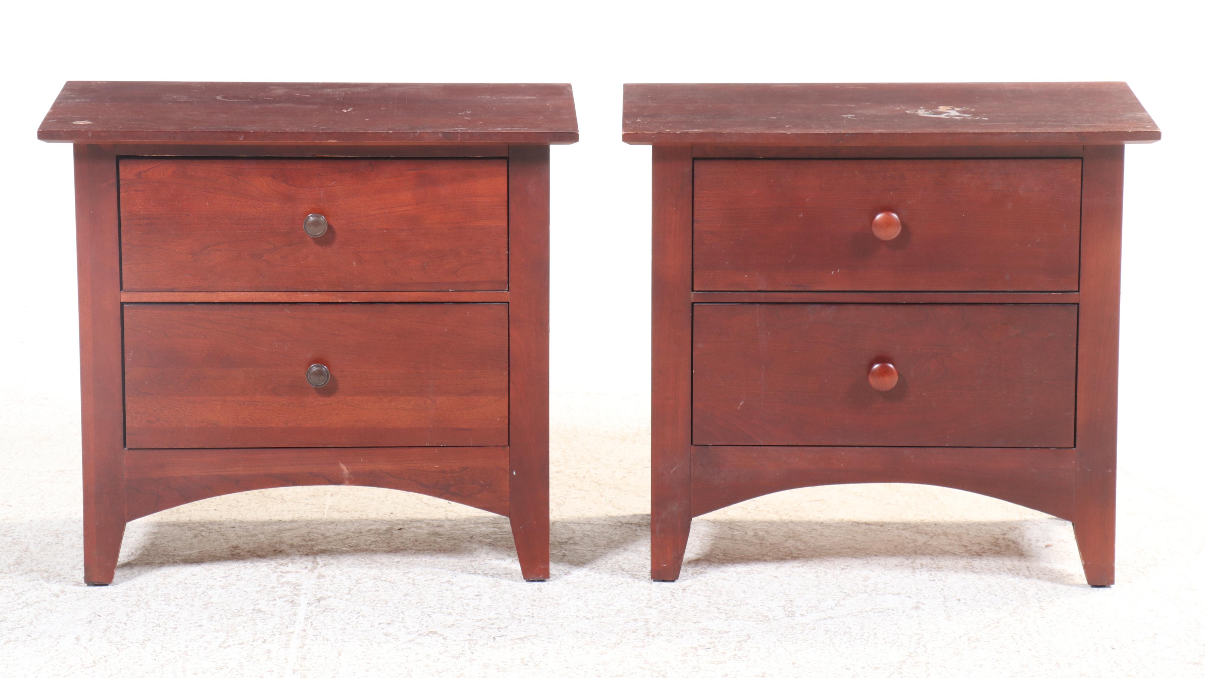Kincaid Gathering House Cherry Ten-Drawer Dresser with Pair of Nightstands