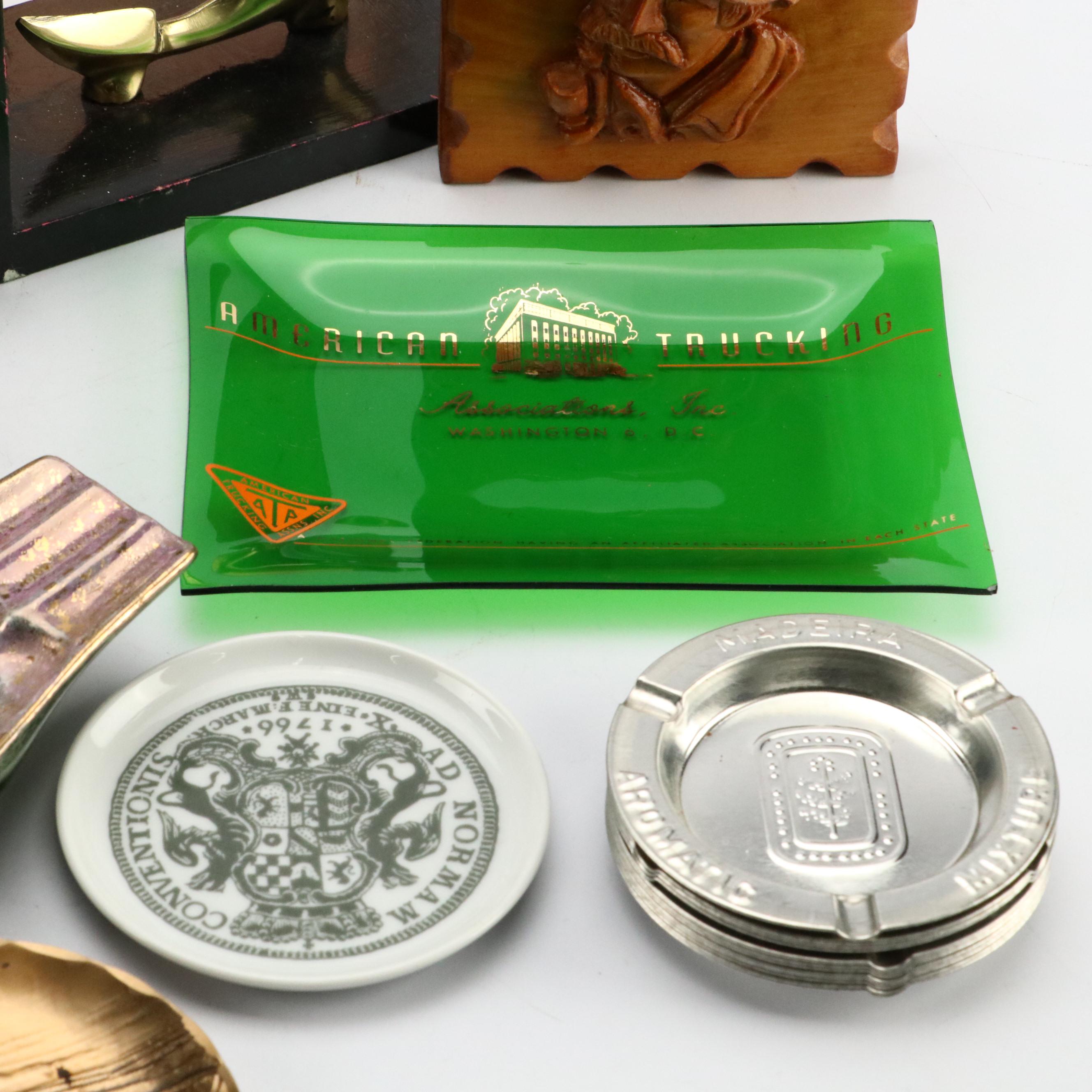 Avon Goose Deep Woods Cologne, Duck Ashtray, Wall Decor, Volt Clamp and Bookends