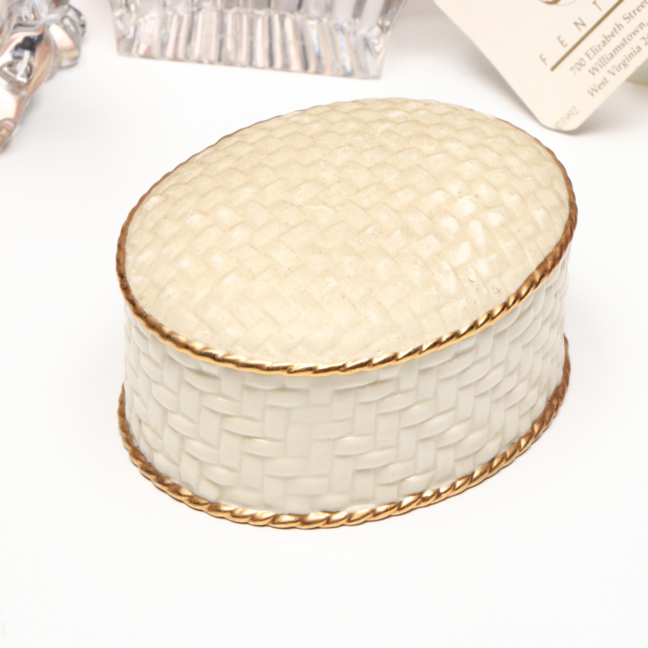 Giuseppe Armani and Fenton Cat Figurines with Clocks, Box and More