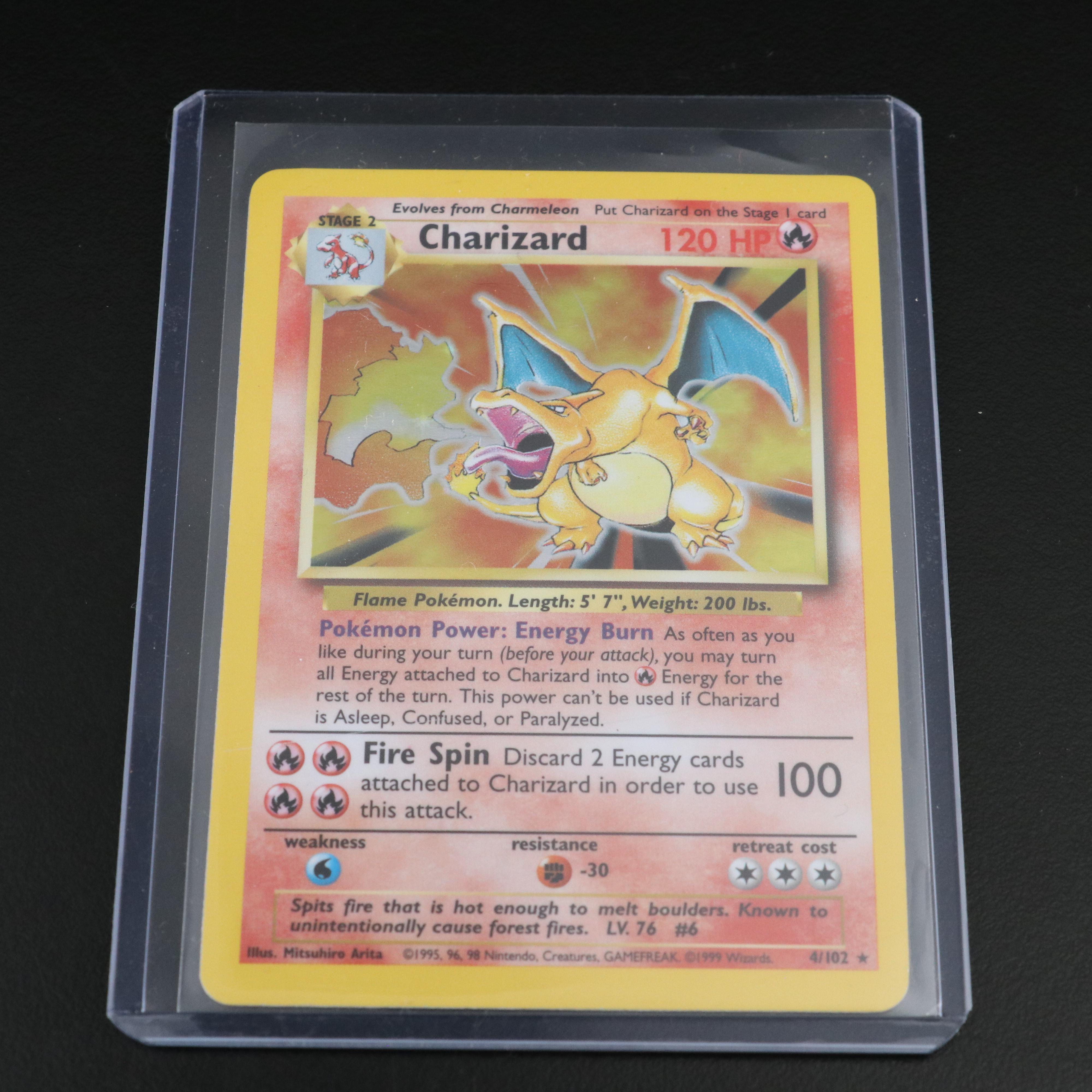 Pokémon Cards Featuring Base Set Holographic Charizard and Blastoise with More