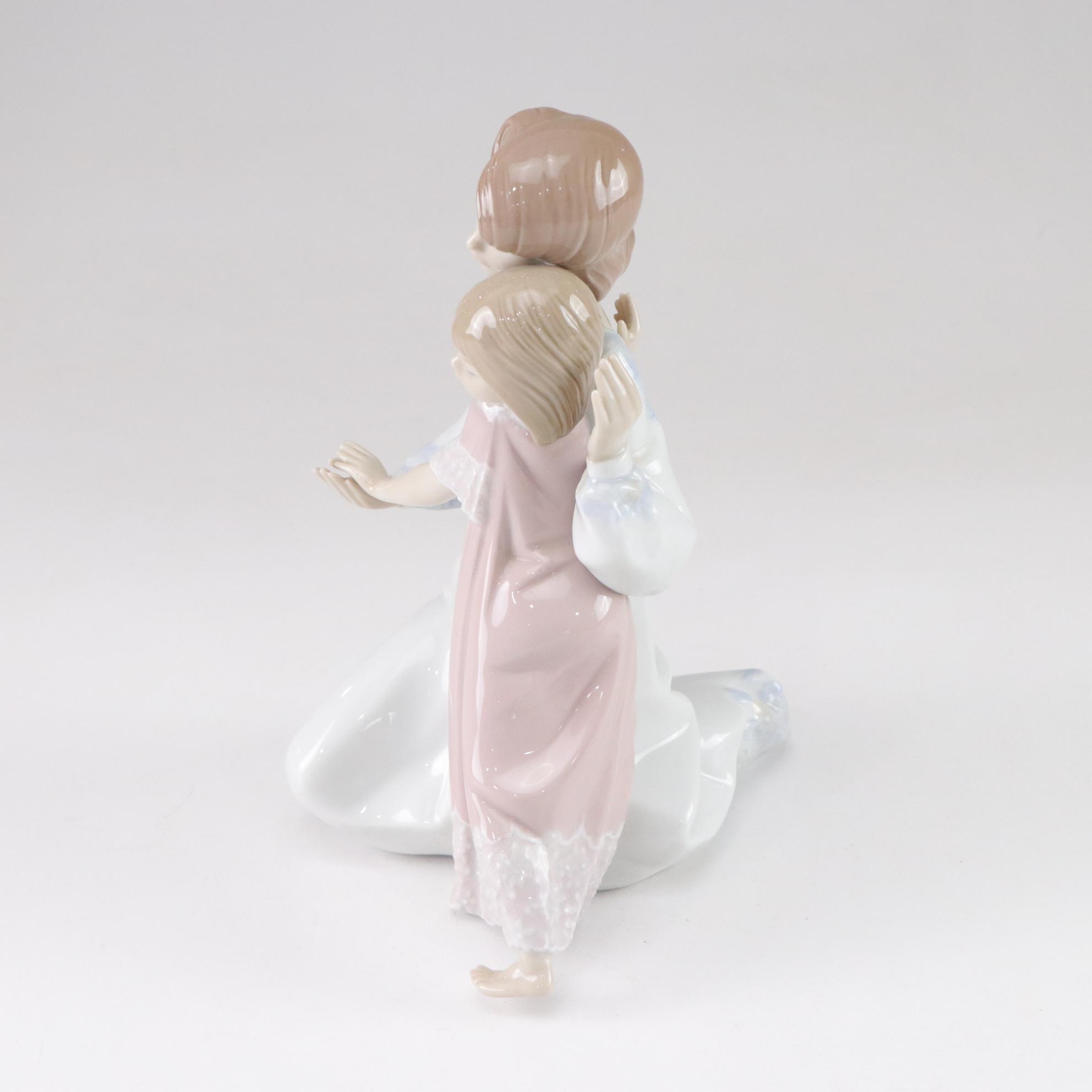 Lladró Artist Signed "Good Night" with "Tender Dreams" Porcelain Figurines, 1994