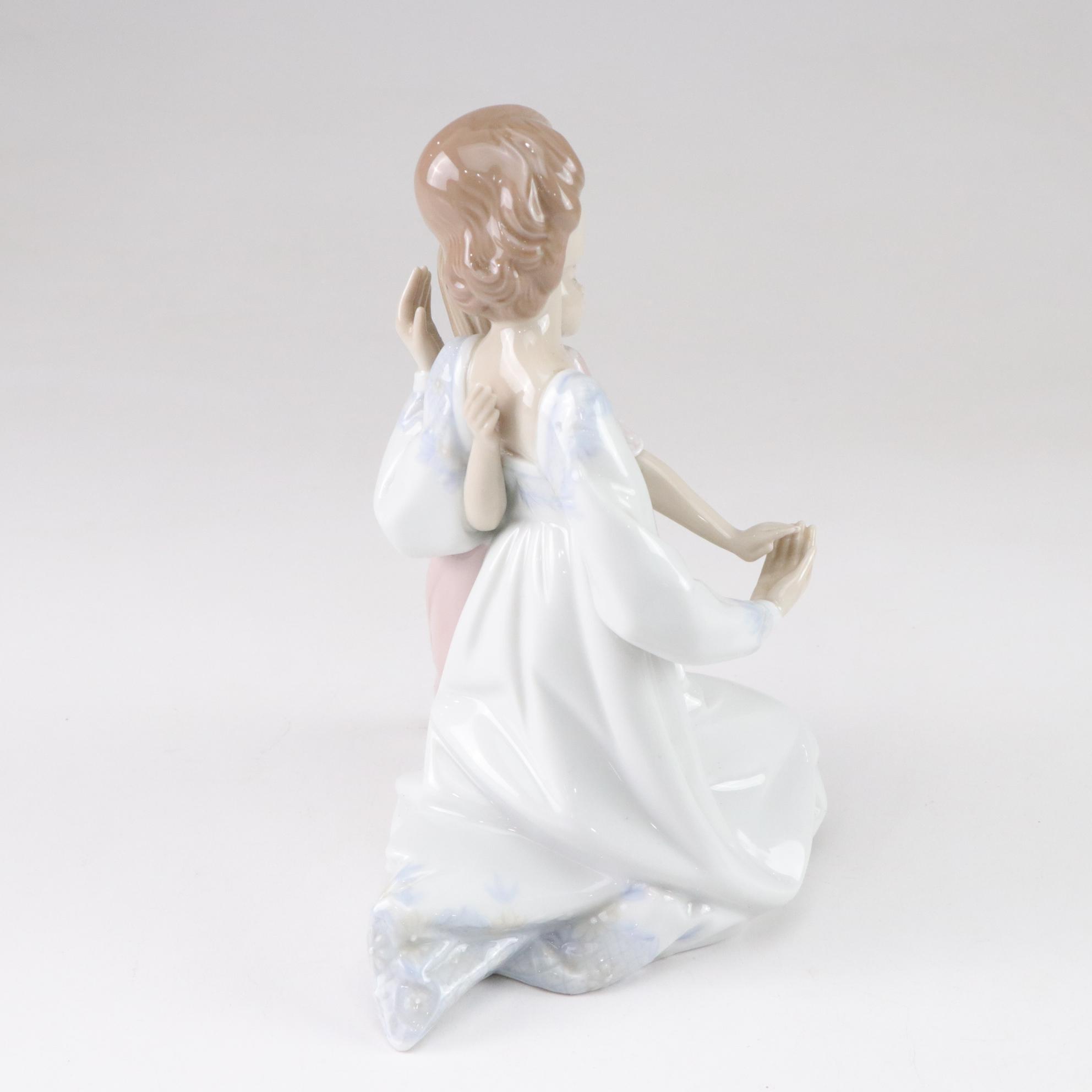Lladró Artist Signed "Good Night" with "Tender Dreams" Porcelain Figurines, 1994