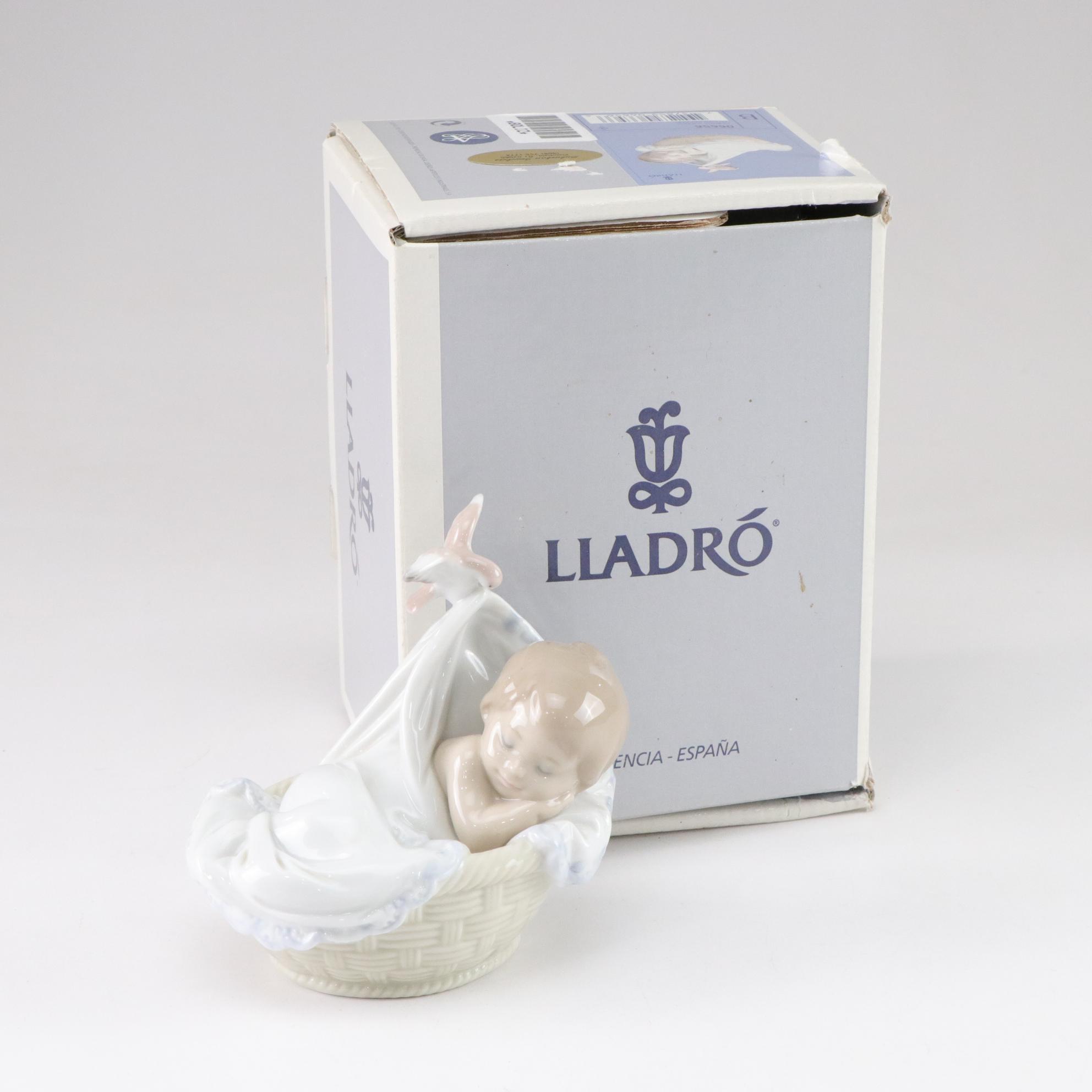 Lladró Artist Signed "Good Night" with "Tender Dreams" Porcelain Figurines, 1994