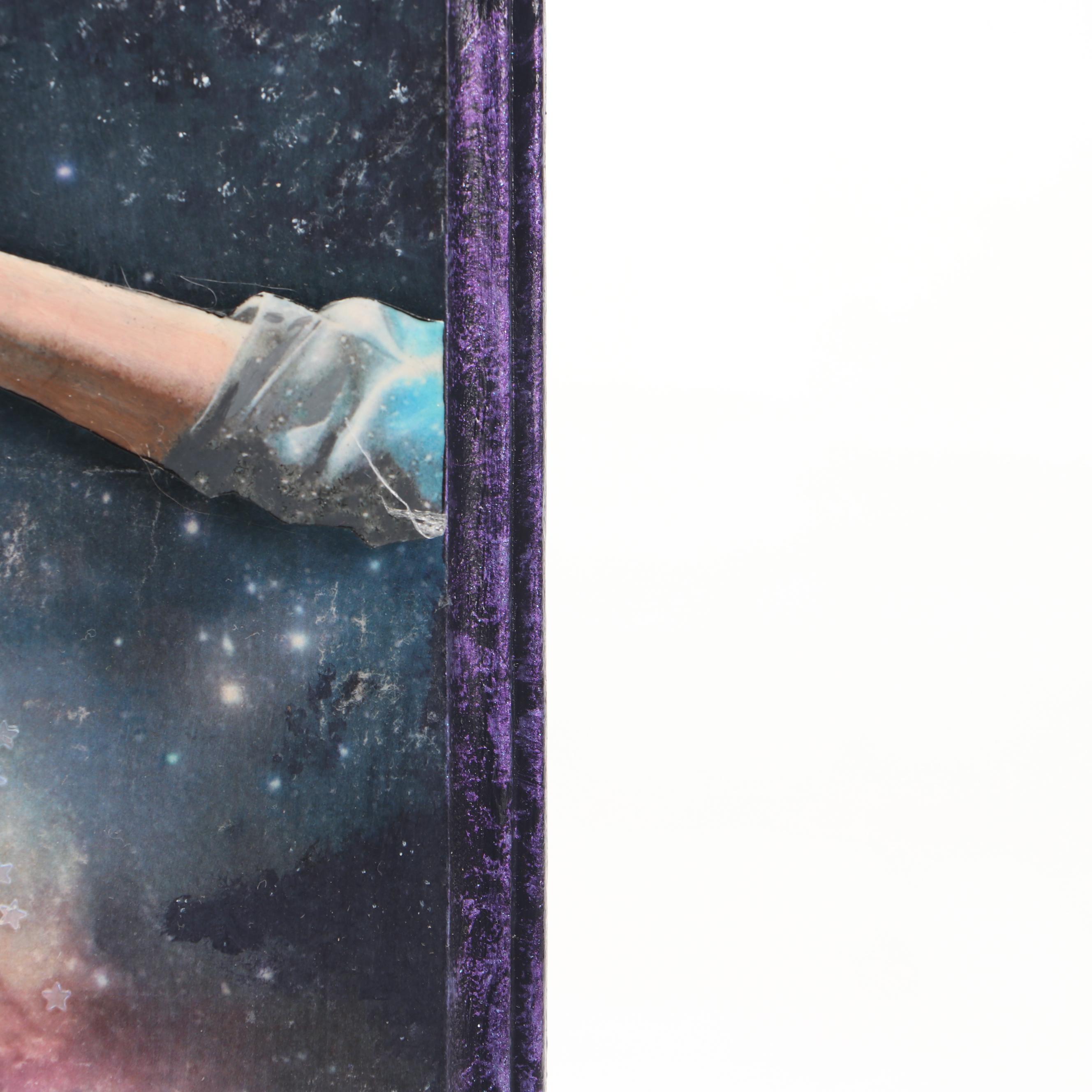 Deborah Kovacs-Sturdevant Mixed Media Collage "Blessings Rain Down from Heaven"