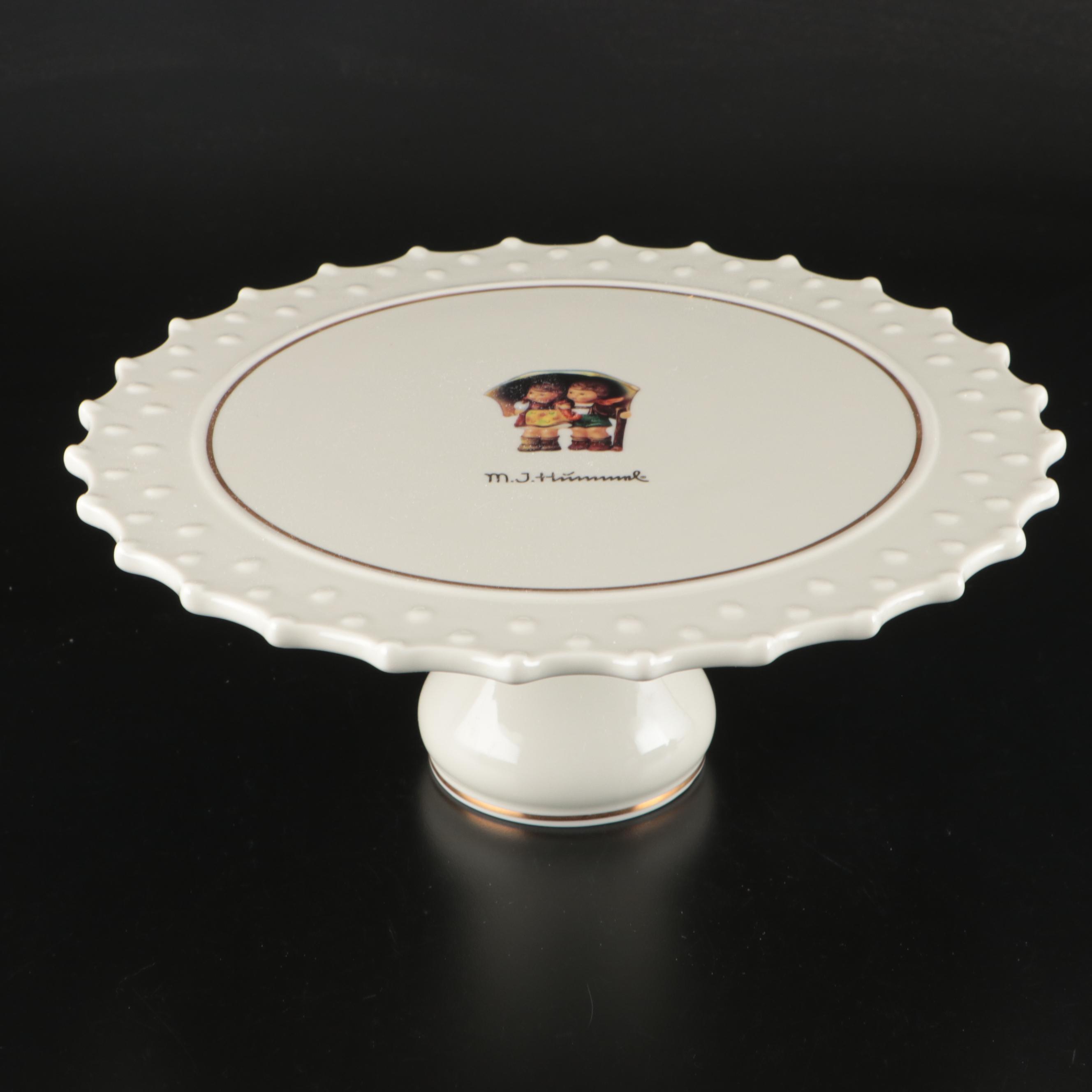 Danbury Mint "Stormy Weather" Footed Plate with More Porcelain Hummel Serveware