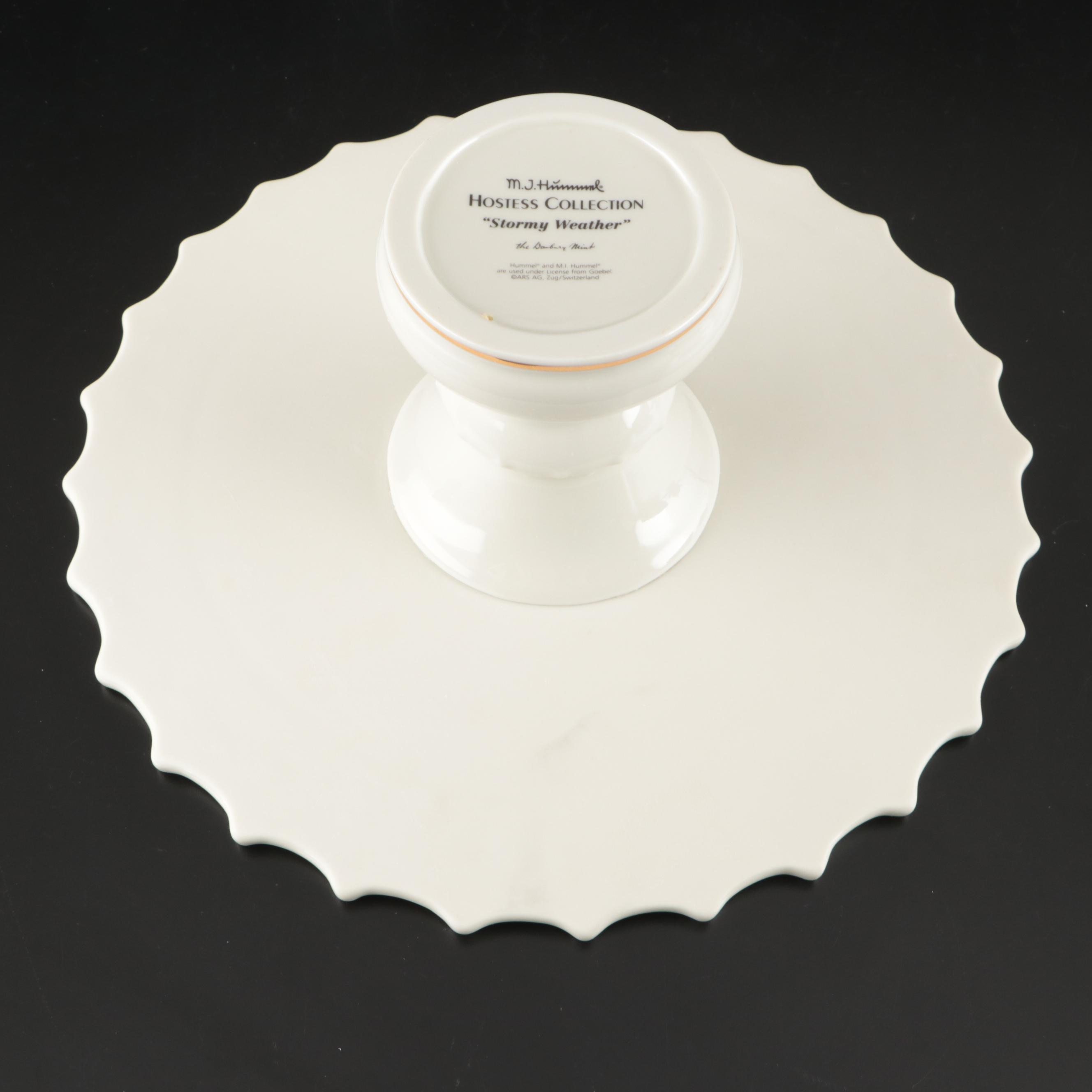 Danbury Mint "Stormy Weather" Footed Plate with More Porcelain Hummel Serveware