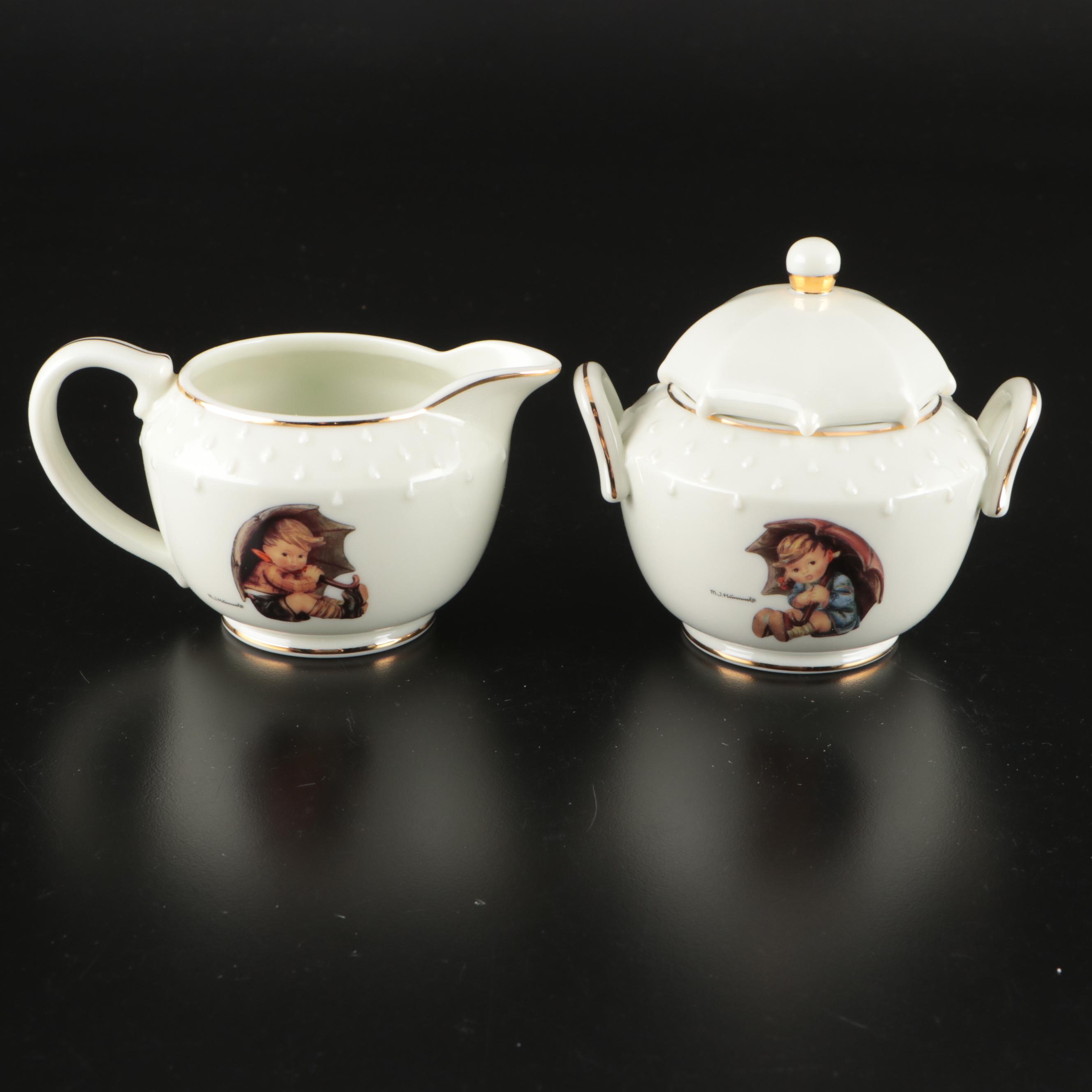 Danbury Mint "Stormy Weather" Footed Plate with More Porcelain Hummel Serveware