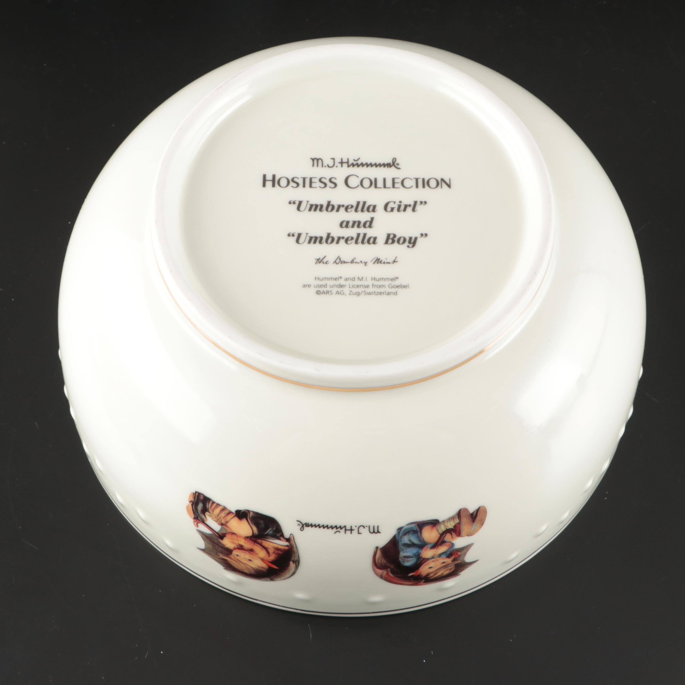 Danbury Mint "Stormy Weather" Footed Plate with More Porcelain Hummel Serveware