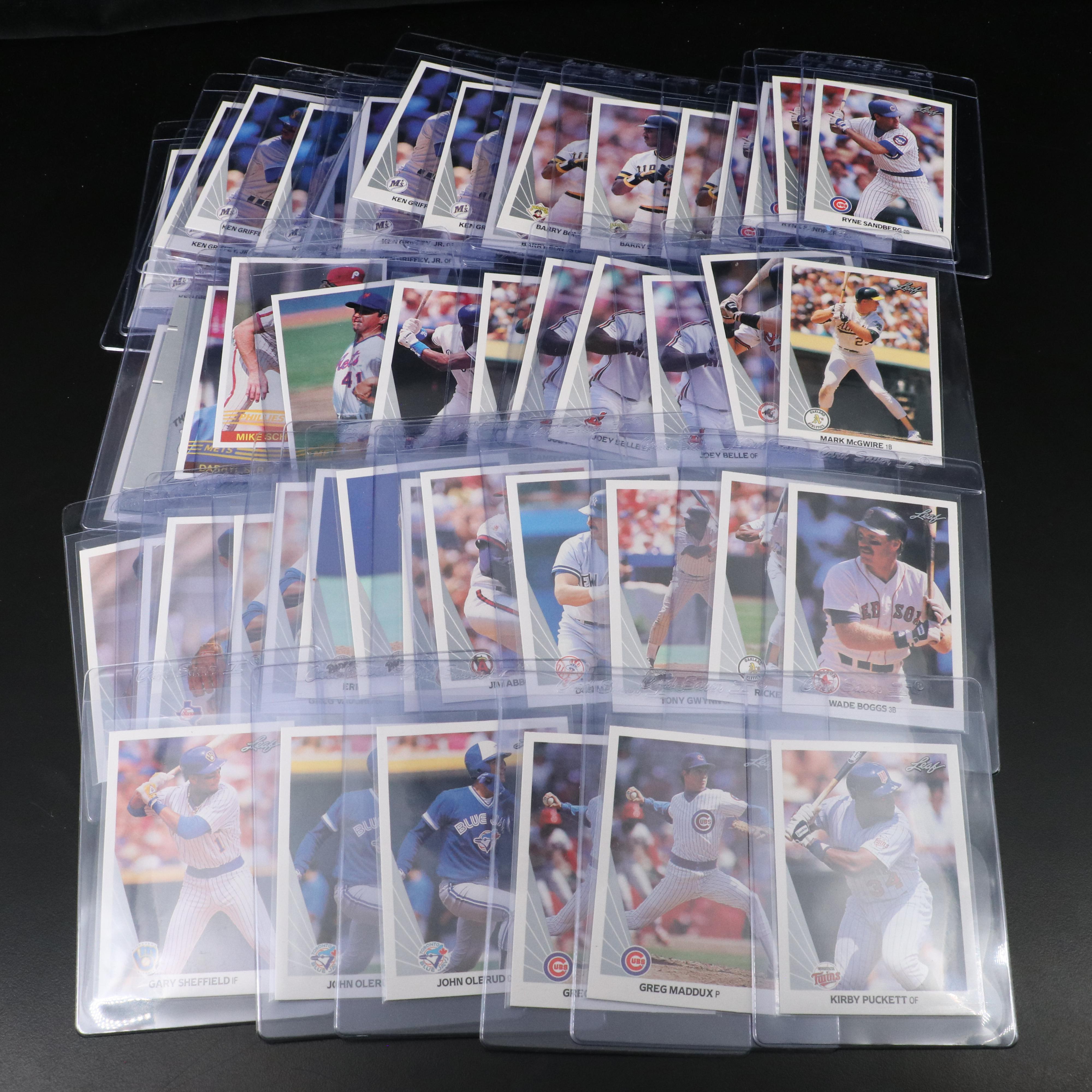 1990 Leaf Baseball Cards Featuring Ken Griffey Jr., Mark McGwire, and More