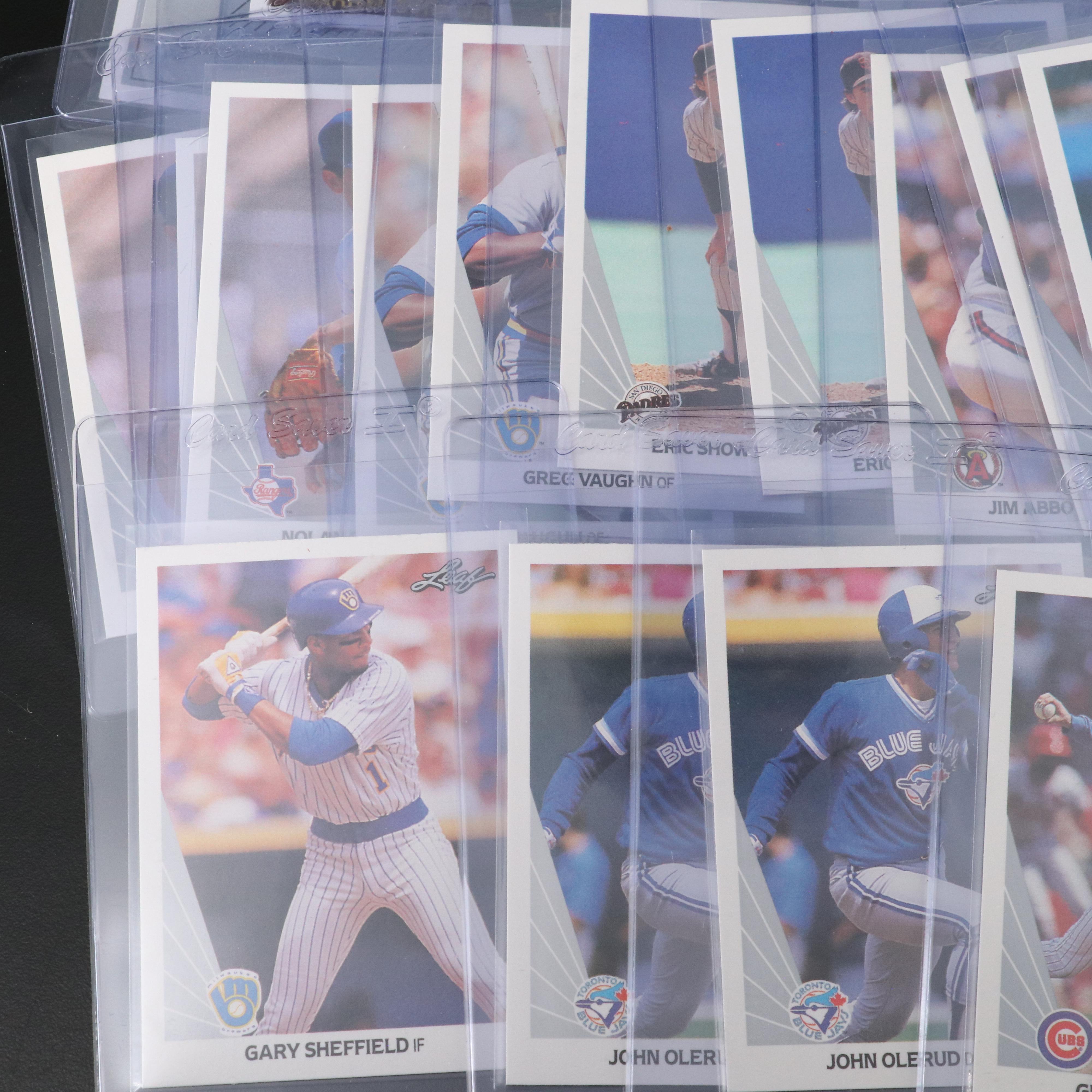 1990 Leaf Baseball Cards Featuring Ken Griffey Jr., Mark McGwire, and More