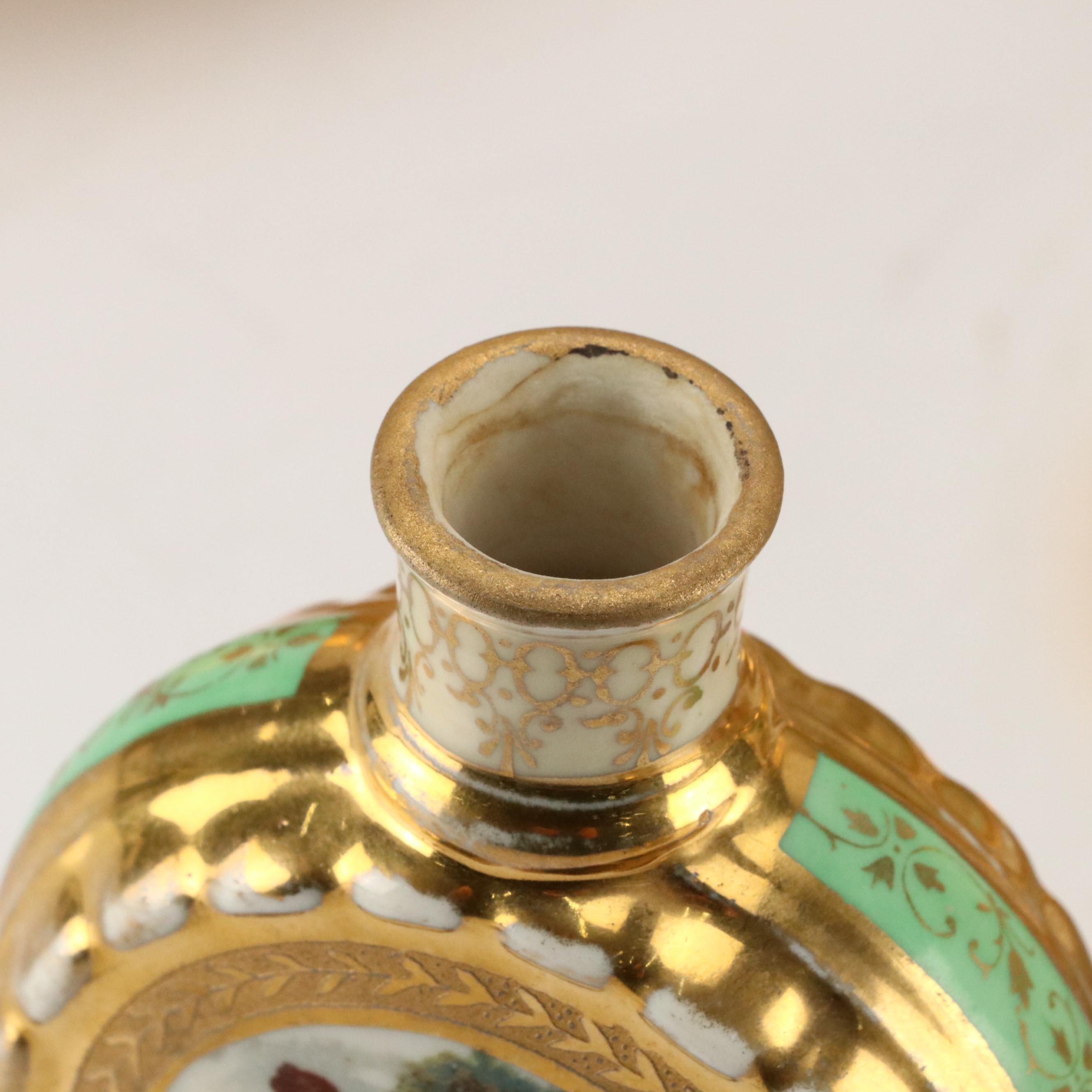 LeMieux China 24K Gilt Porcelain Decanter, Cups, Perfume Bottles and More, 1930s