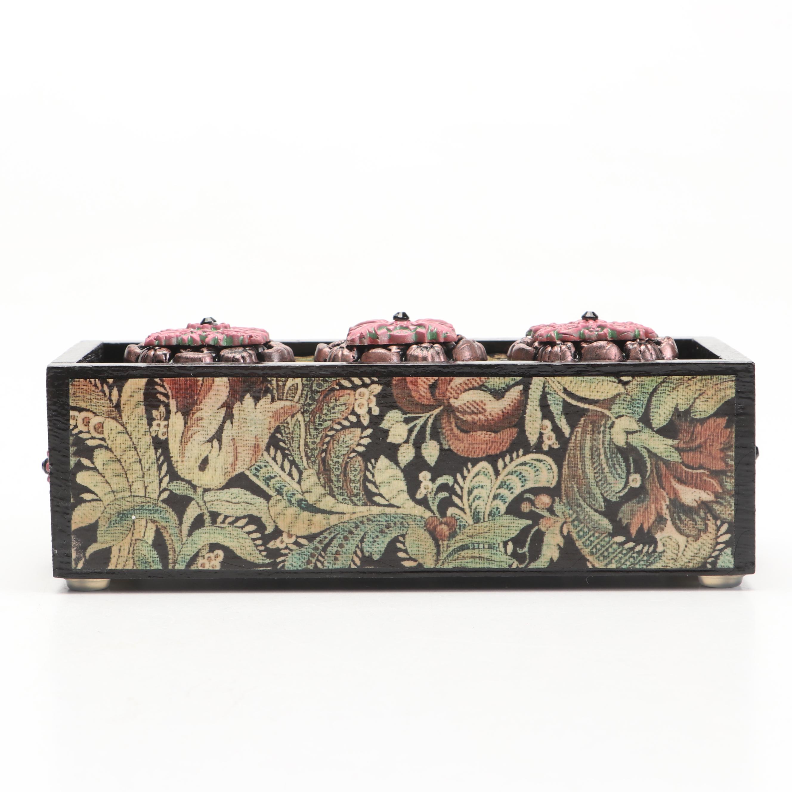 Deborah Kovacs-Sturdevant Mixed Media Collage "Tapestry Box," 21st Century