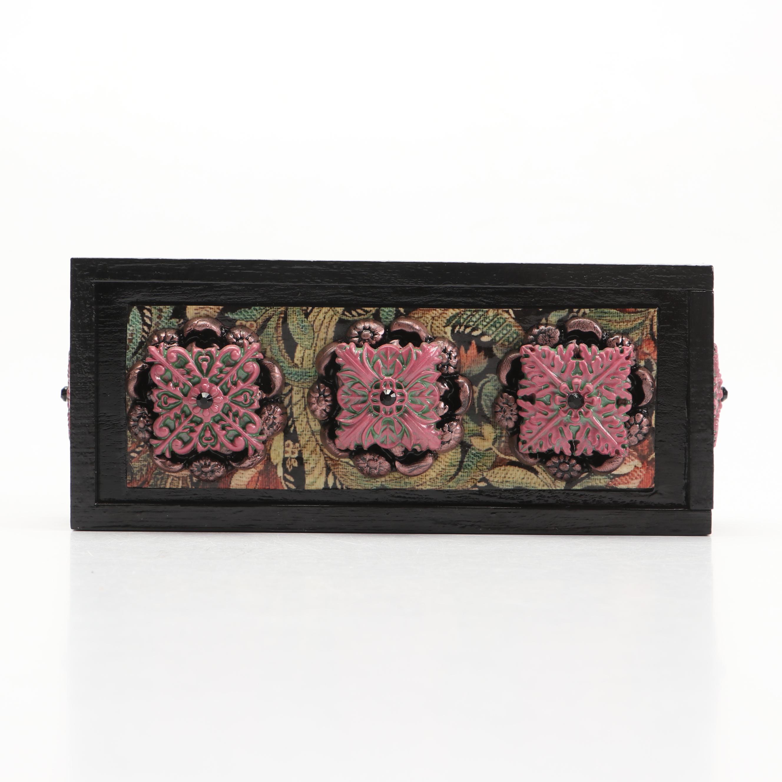 Deborah Kovacs-Sturdevant Mixed Media Collage "Tapestry Box," 21st Century