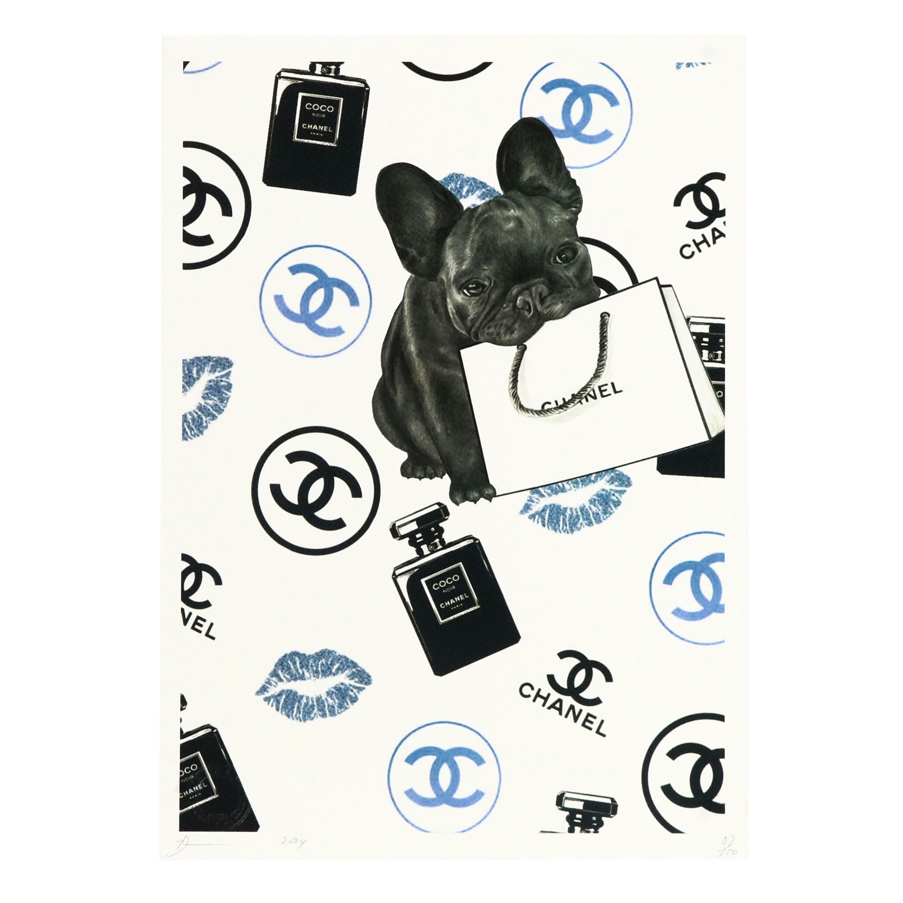 Death NYC Graphic Digital Print Featuring Chanel French Bulldog, 2024