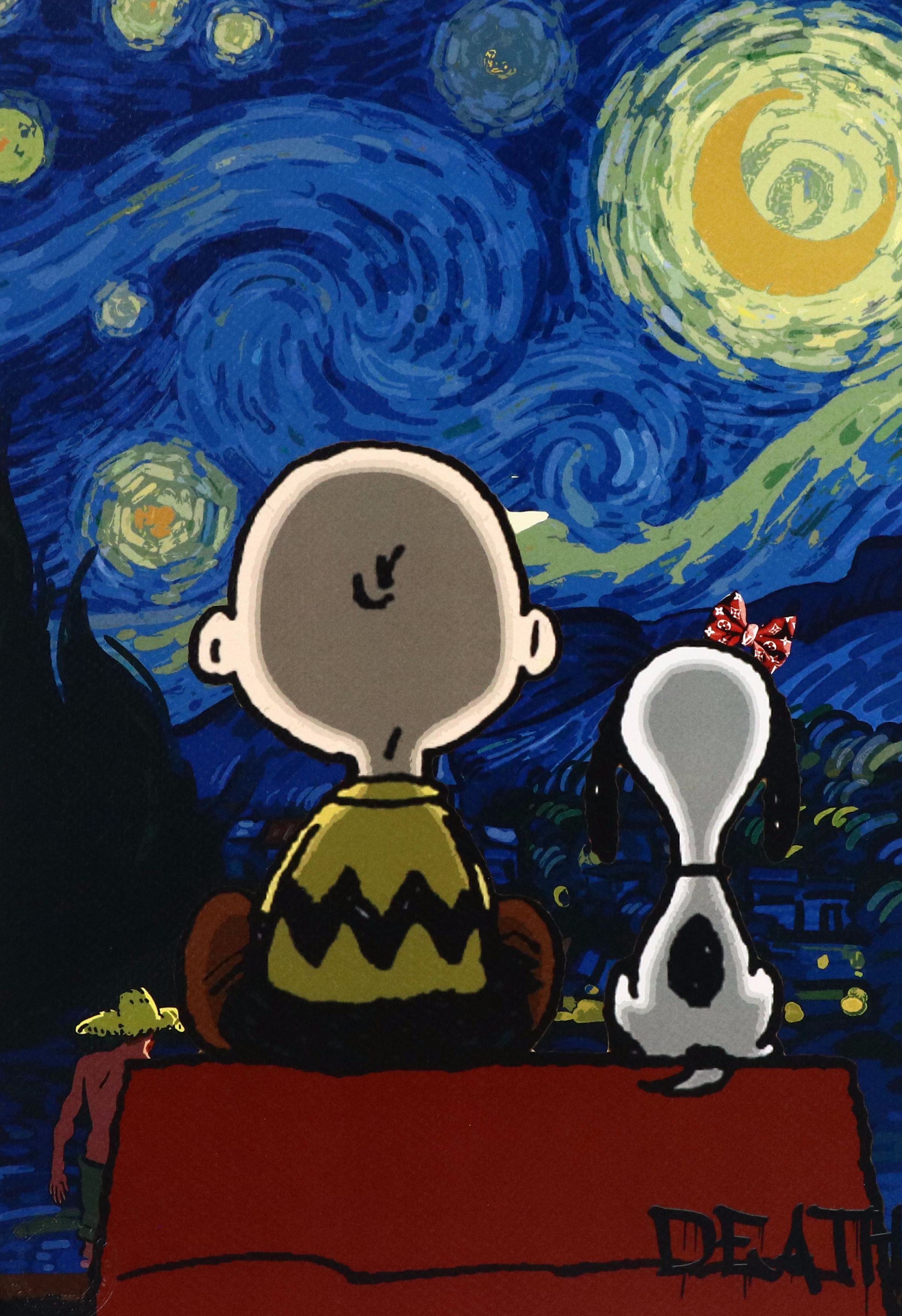 Death NYC Graphic Digital Print Featuring Snoopy and Charlie Brown, 2023