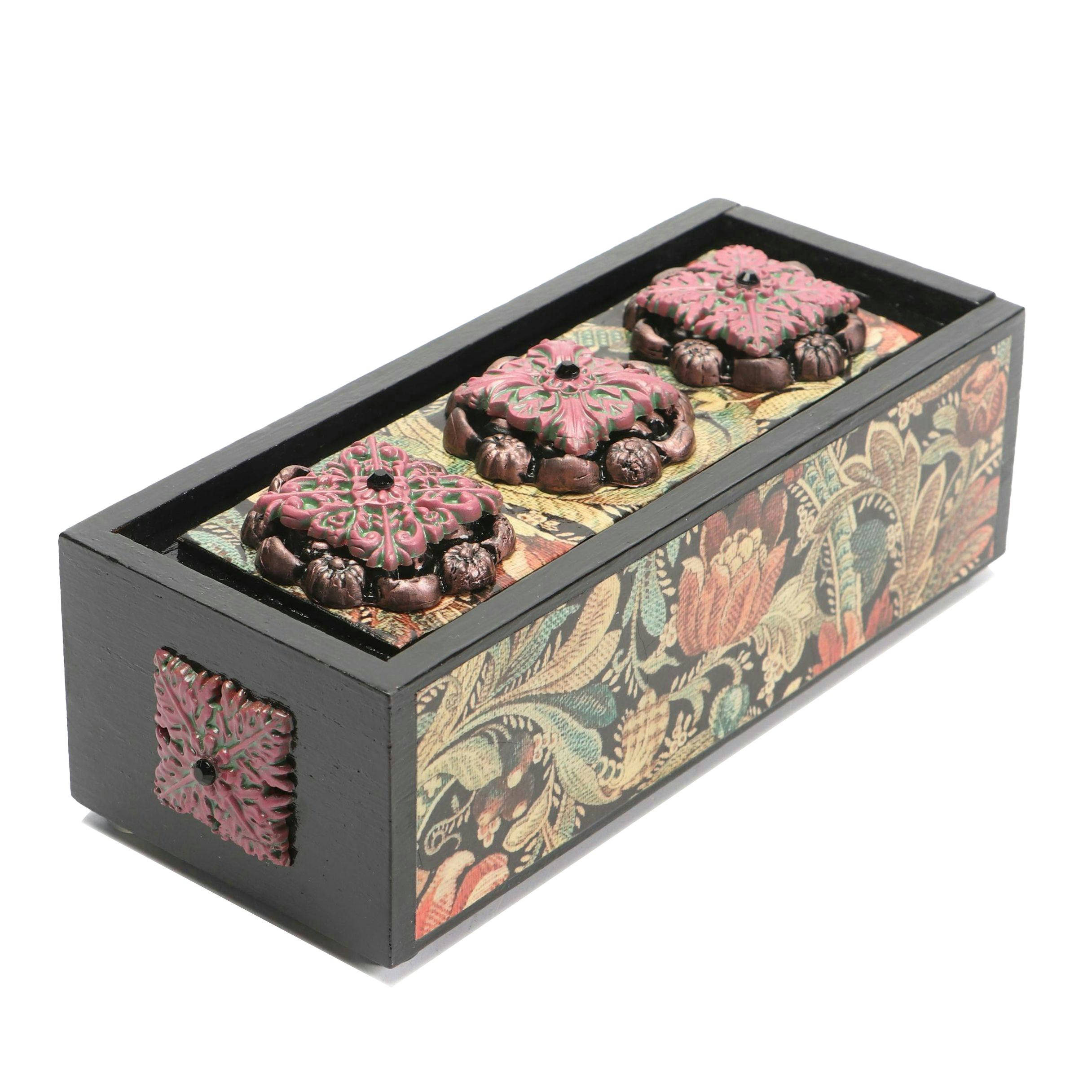 Deborah Kovacs-Sturdevant Mixed Media Collage "Tapestry Box," 21st Century