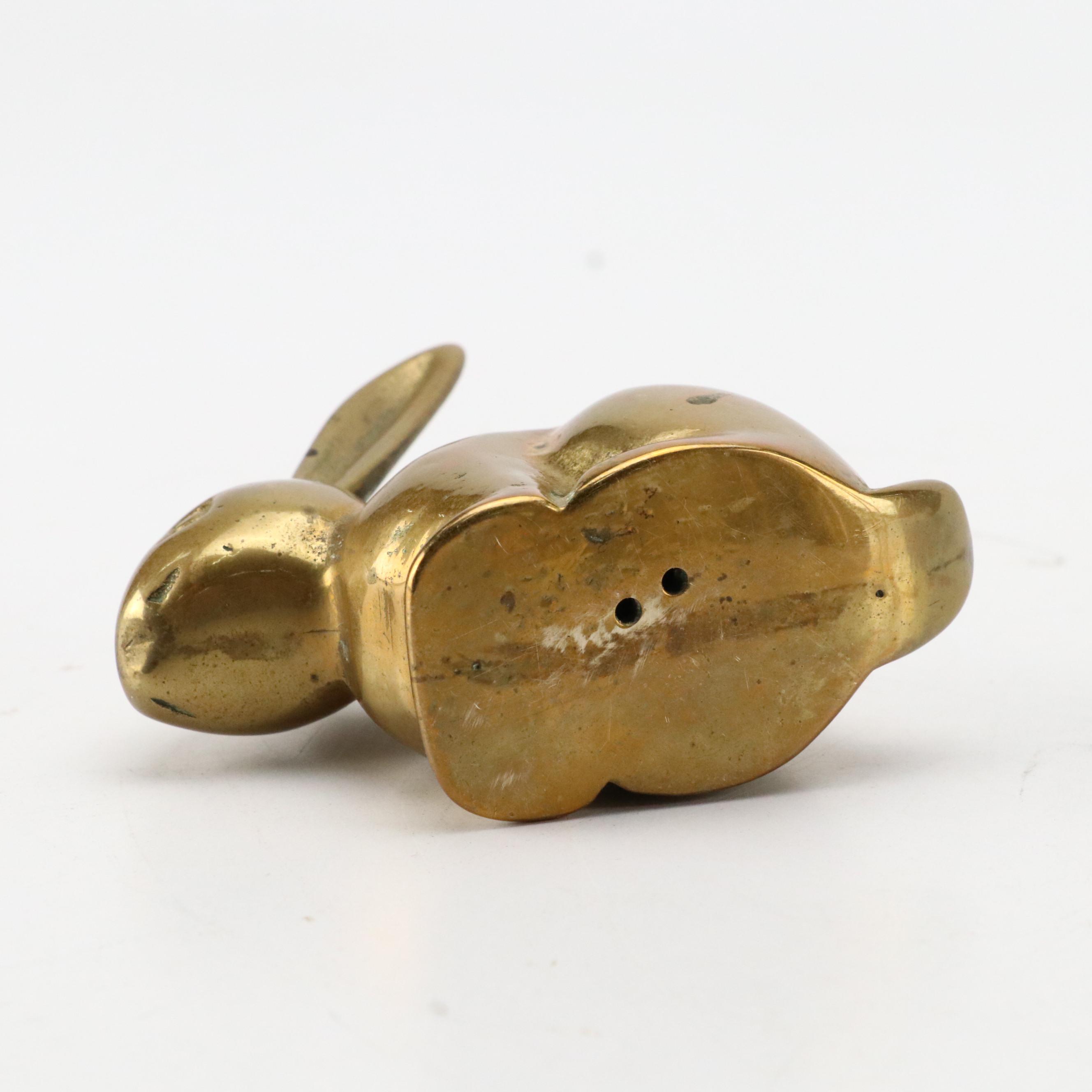 Brass Giraffes, Rabbit and Goose Figurines with Duck Bookends