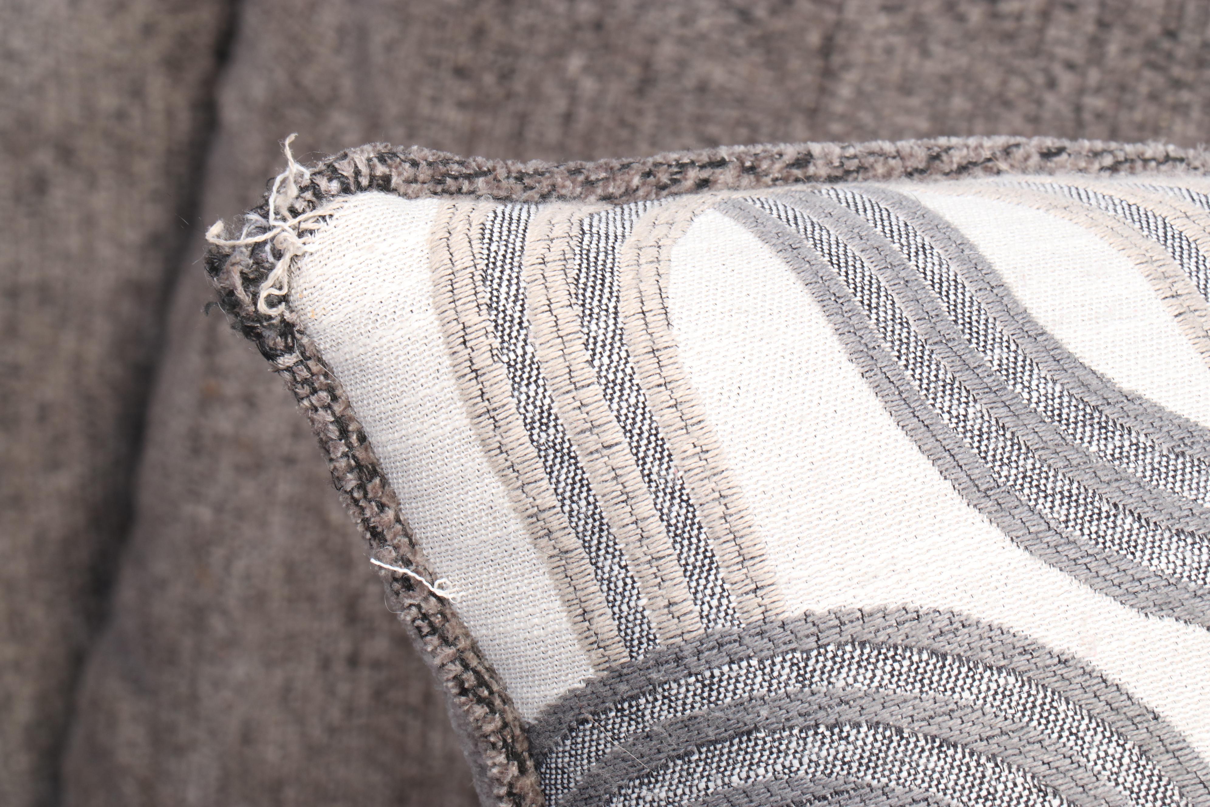 Contemporary Grey Chenille Upholstered Two-Piece Sectional Sofa