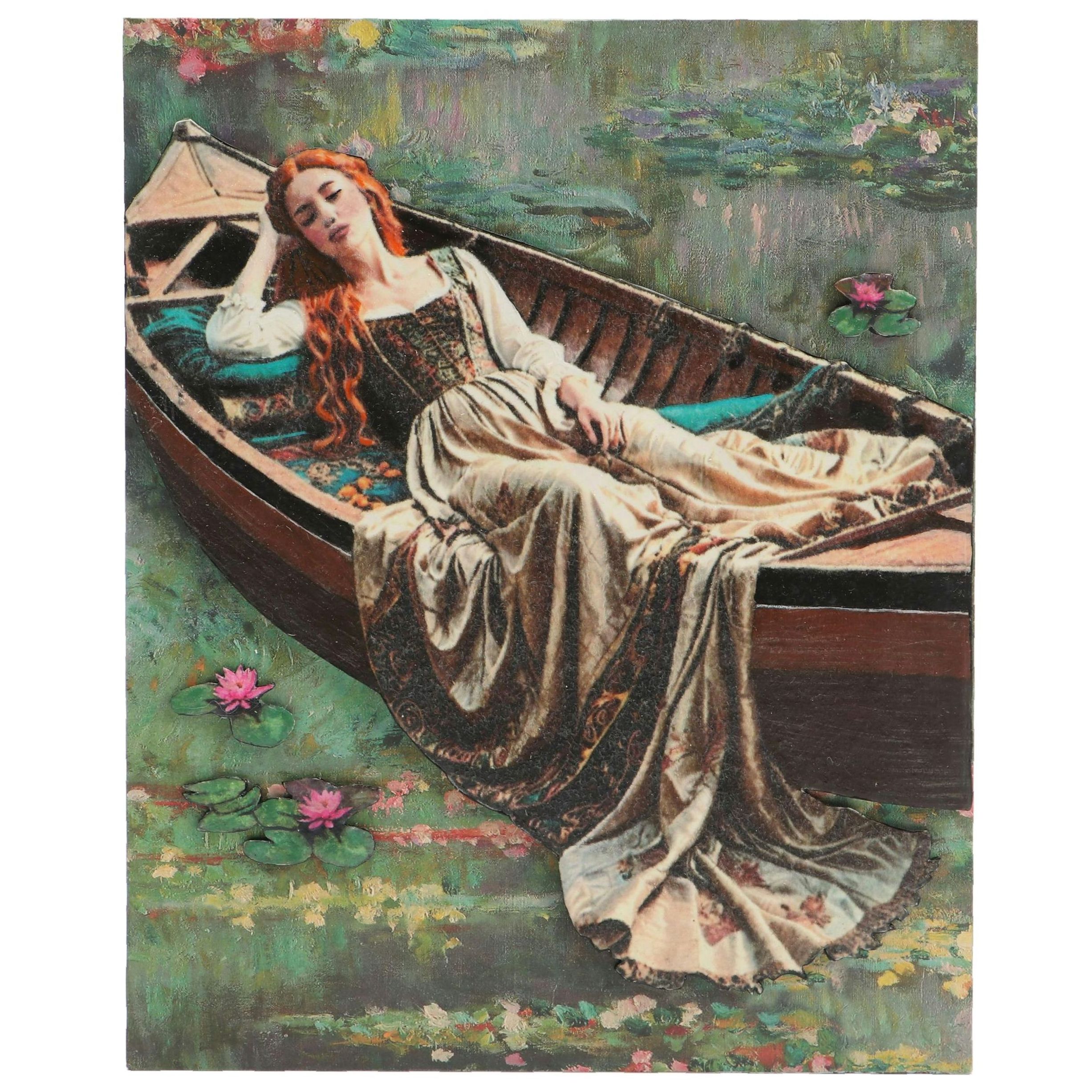 Deborah Kovacs-Sturdevant Mixed Media Composition "The Lady of Shalott"