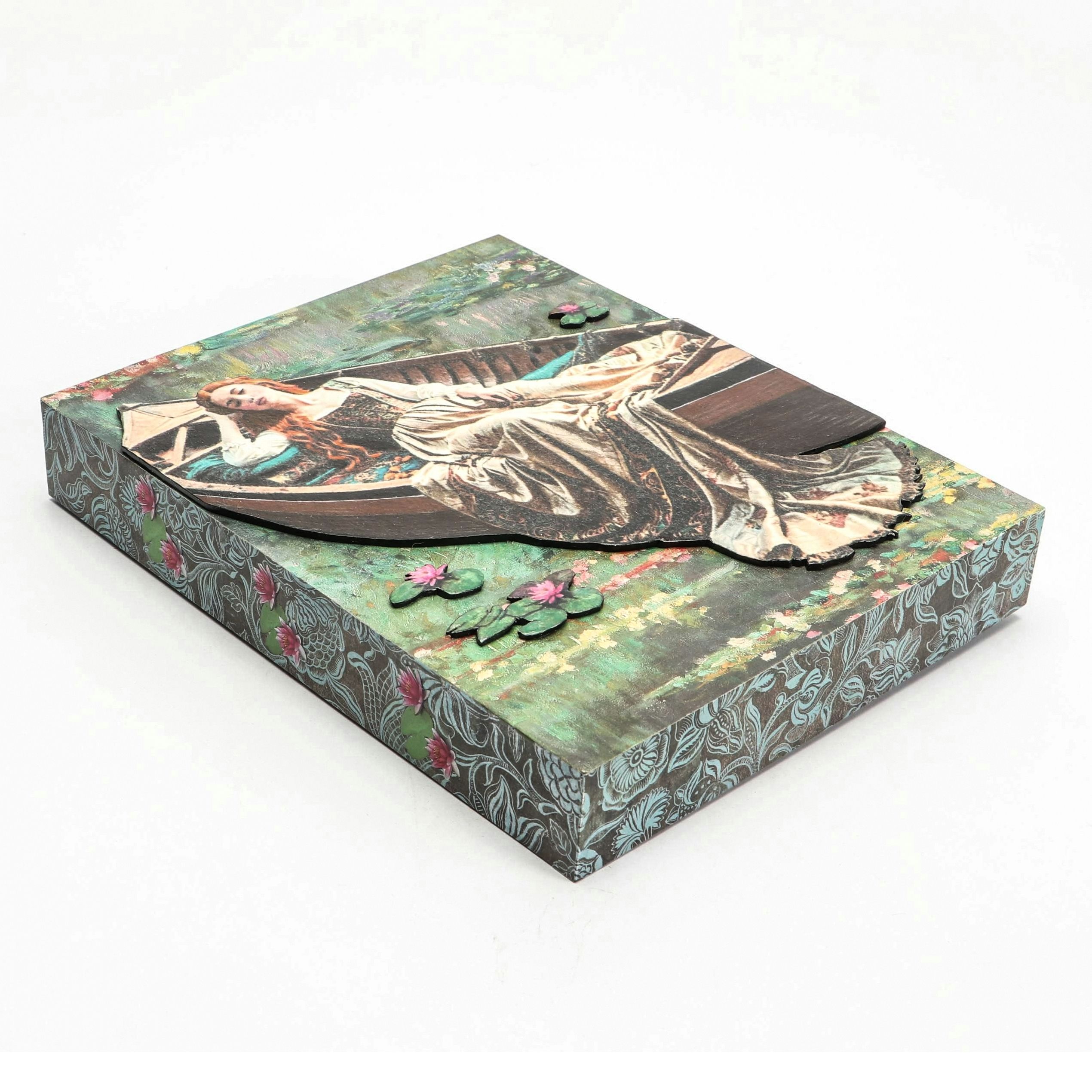 Deborah Kovacs-Sturdevant Mixed Media Composition "The Lady of Shalott"