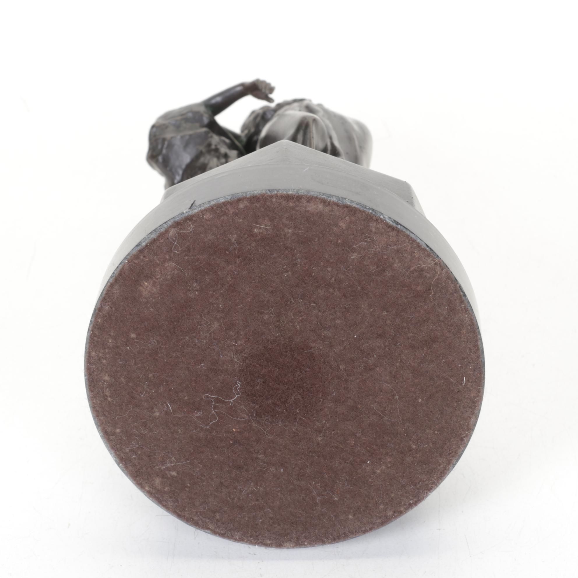 Neoclassical Style Bronze of Hebe on Marble Base After Demetrius Chiparus