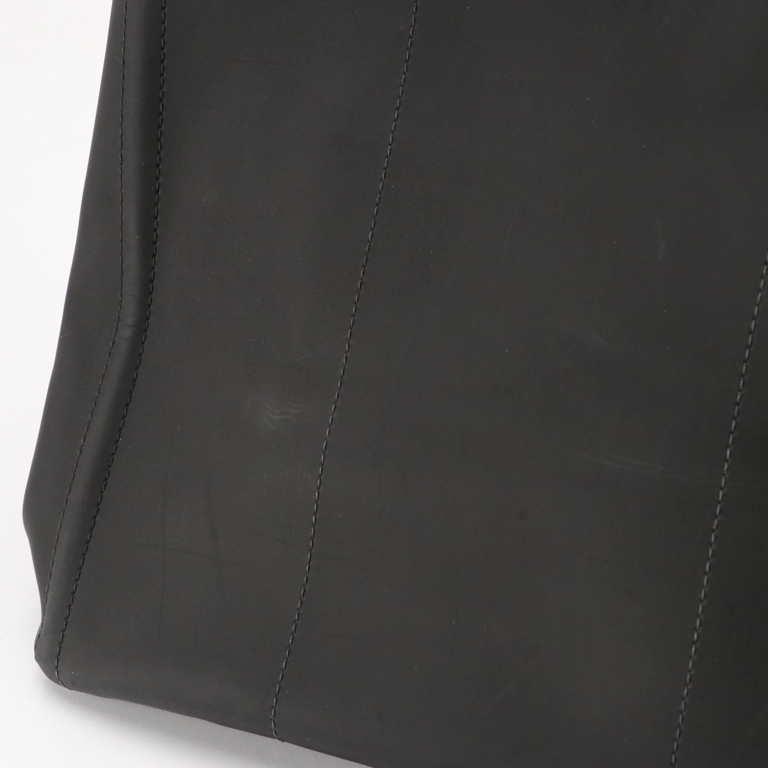 Prada Canapa Tote in Logo Print Black Tessuto Nylon