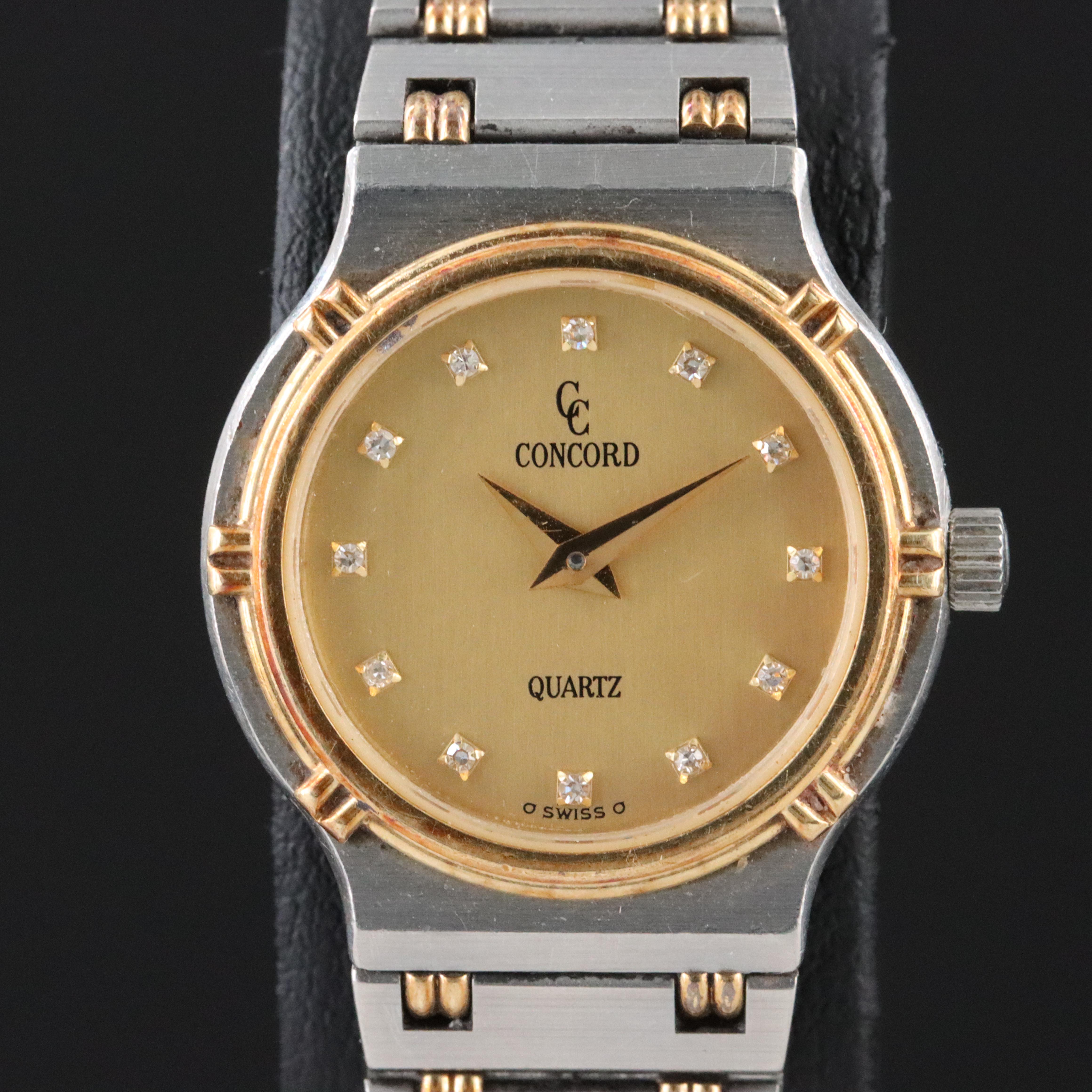 18K and Stainless Steel Concord La Costa Diamond Sigma Dial Quartz Watch