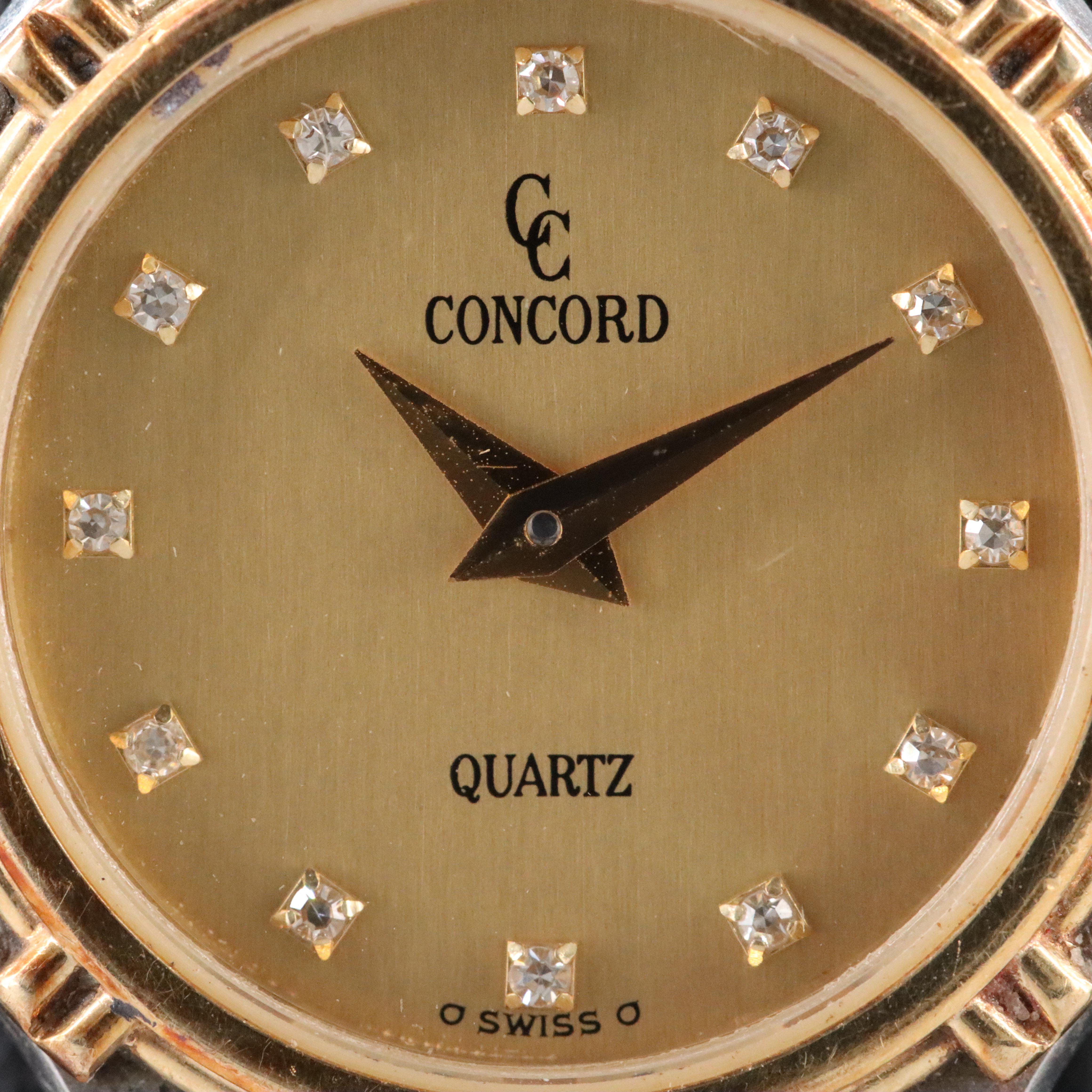 18K and Stainless Steel Concord La Costa Diamond Sigma Dial Quartz Watch