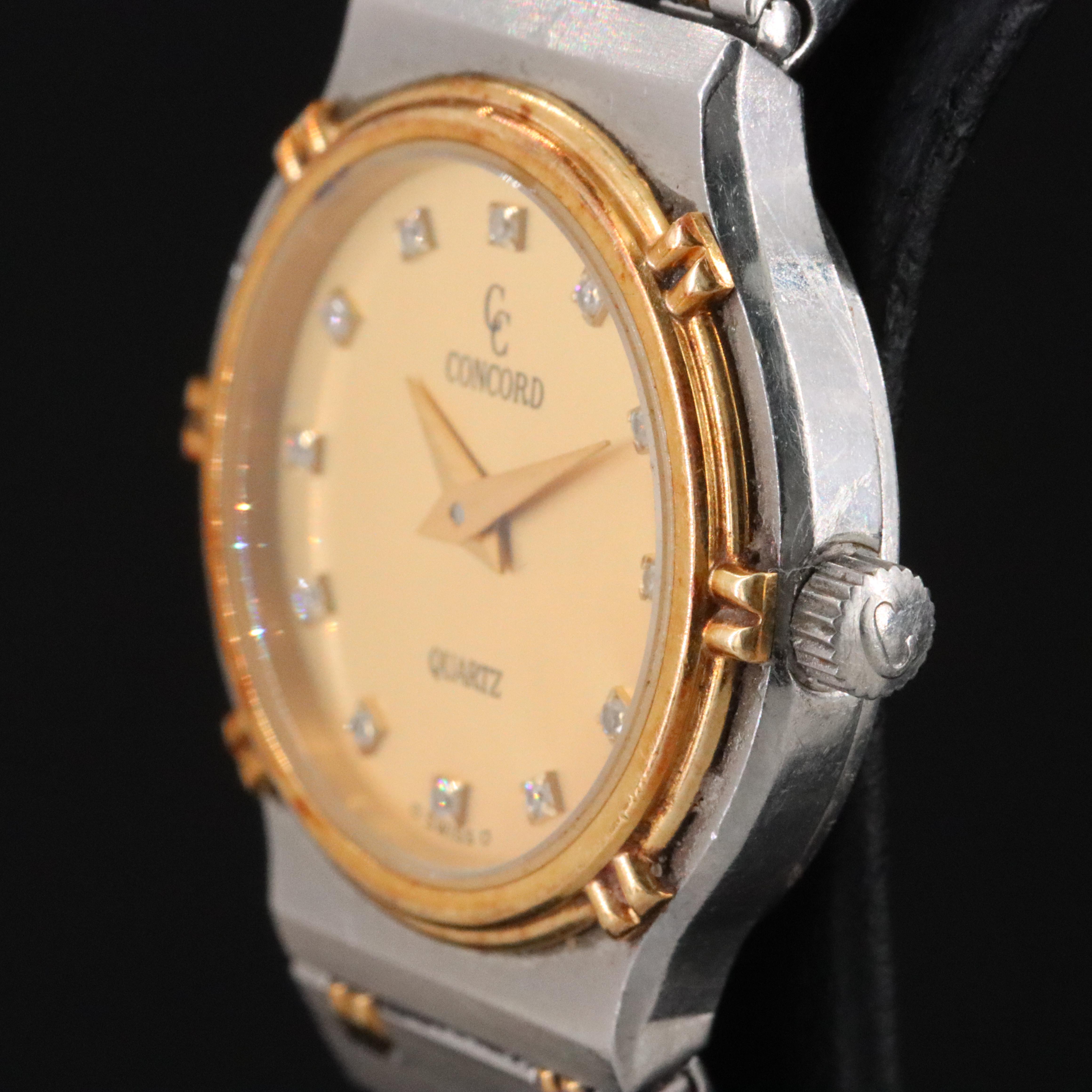 18K and Stainless Steel Concord La Costa Diamond Sigma Dial Quartz Watch