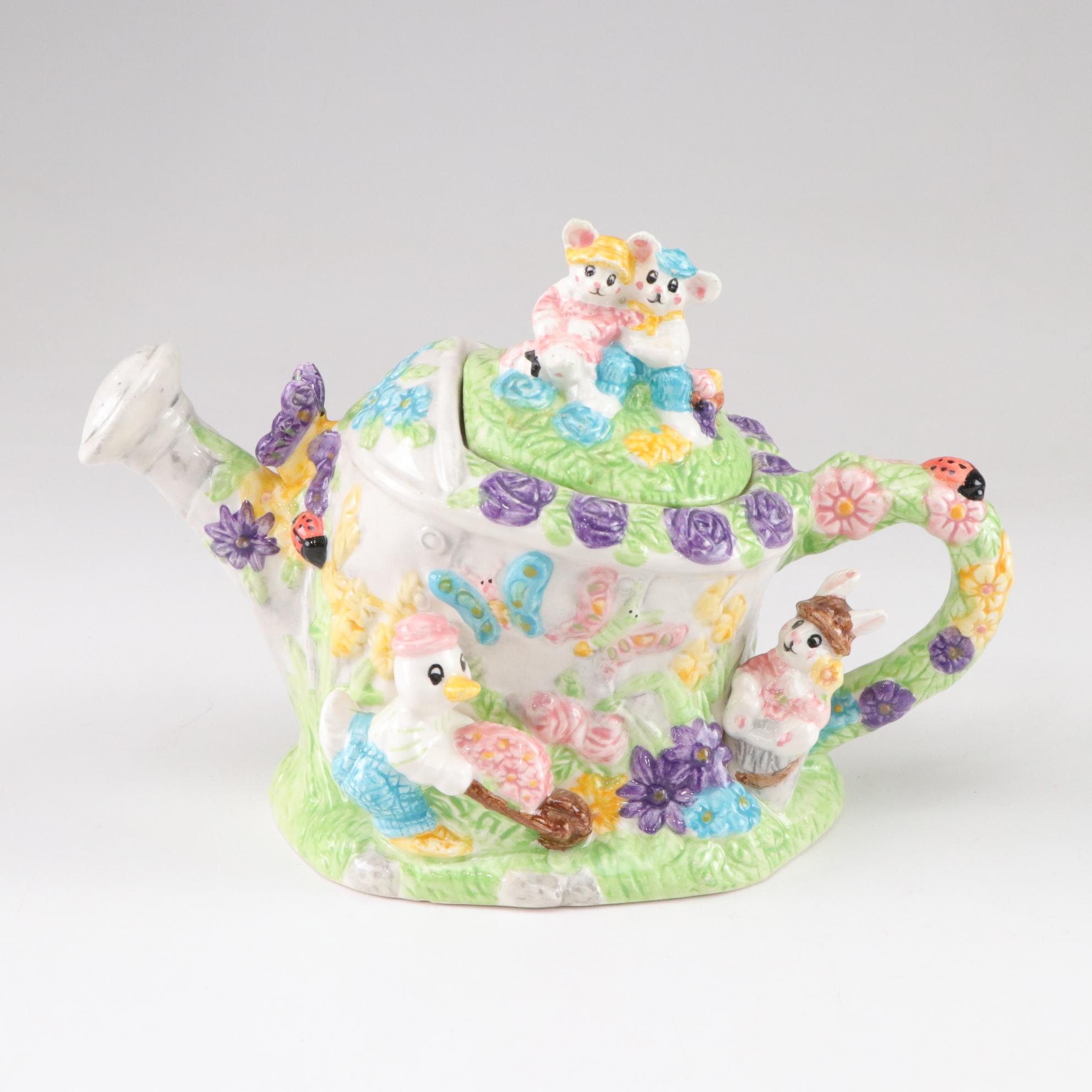 Mercuries Easter Bunny & Ducks Tea Set