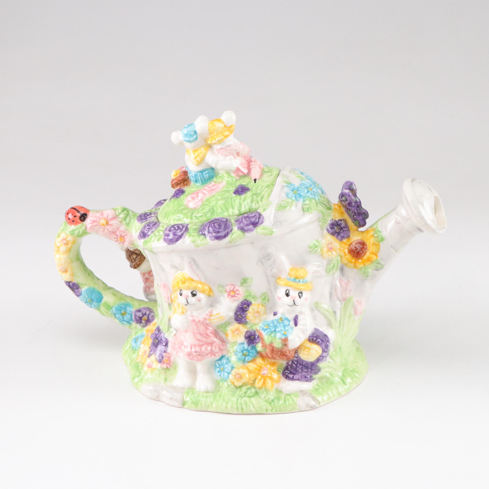 Mercuries Easter Bunny & Ducks Tea Set