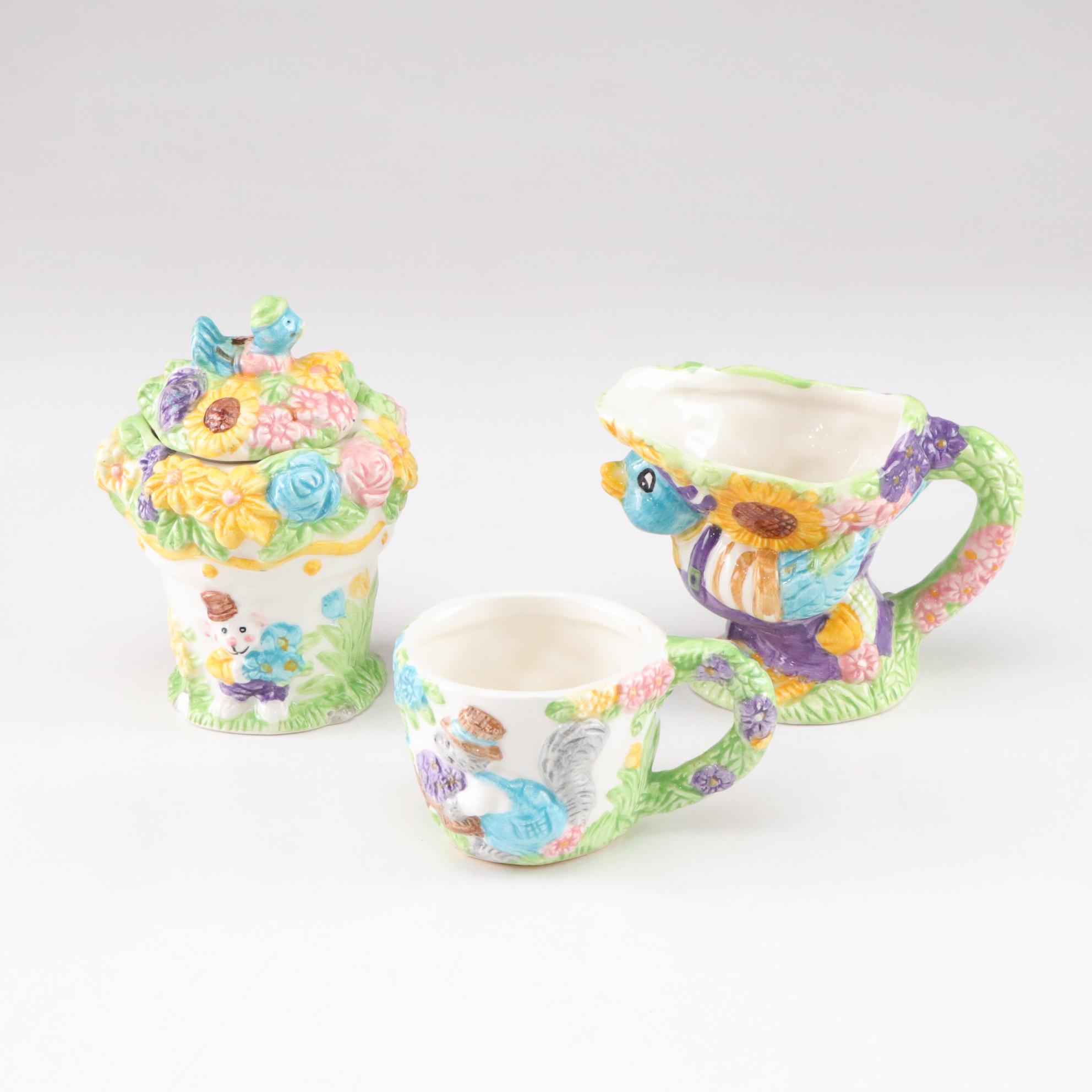 Mercuries Easter Bunny & Ducks Tea Set
