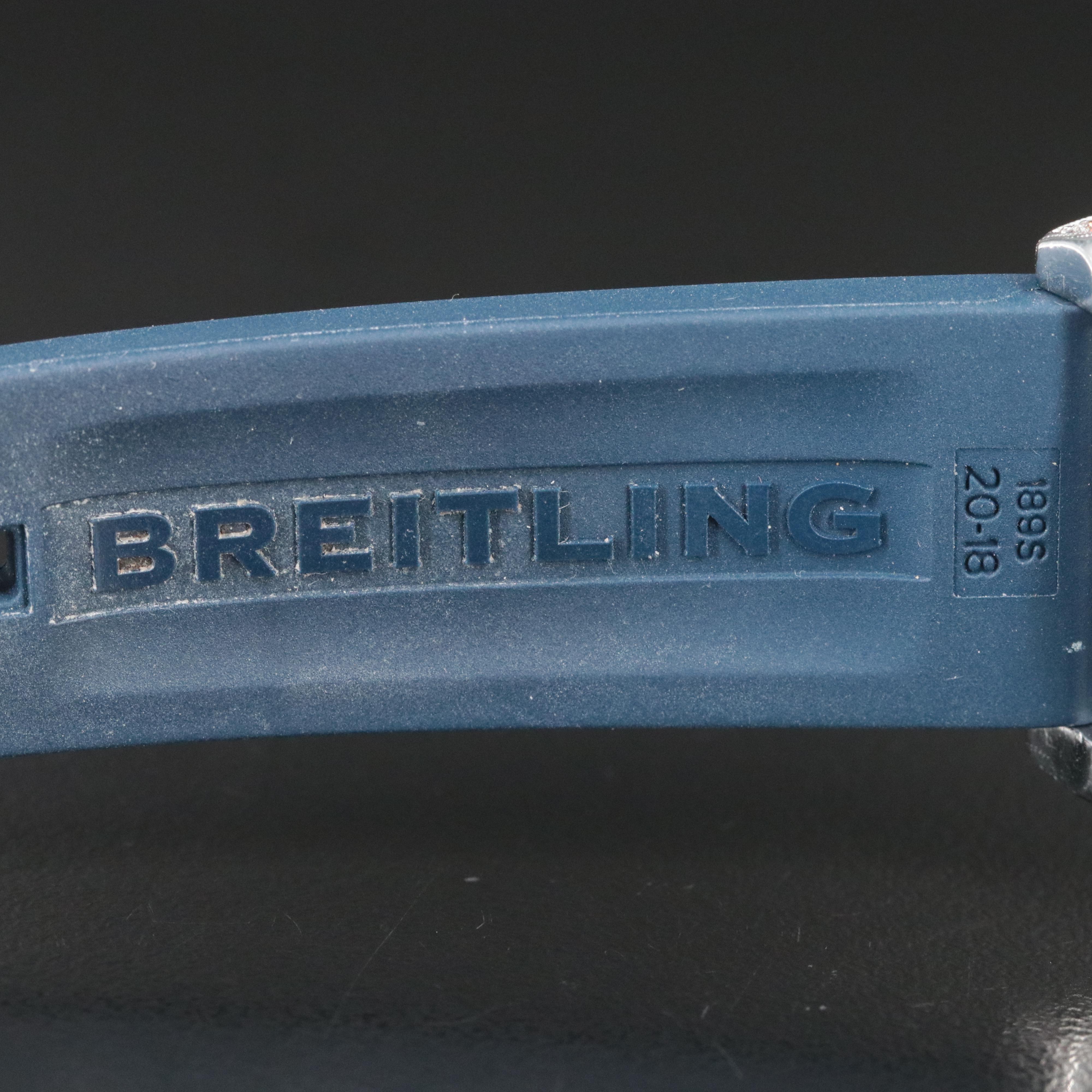 Breitling Chronomat Blackbird A13350 Custom 6 CTW Diamond 40mm Steel Watch