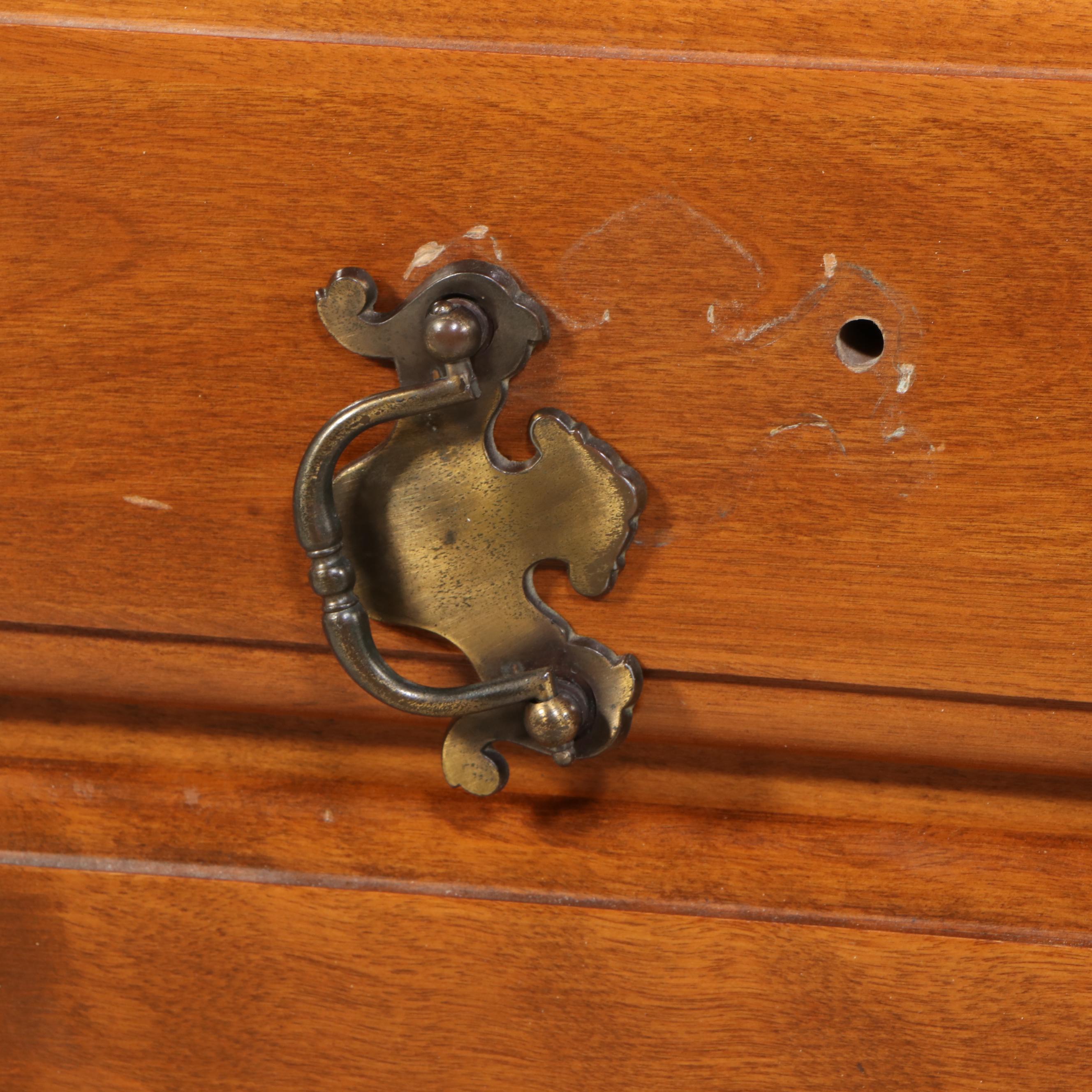 Ethan Allen American Colonial Style Maple Dresser with Mirror and Nightstand