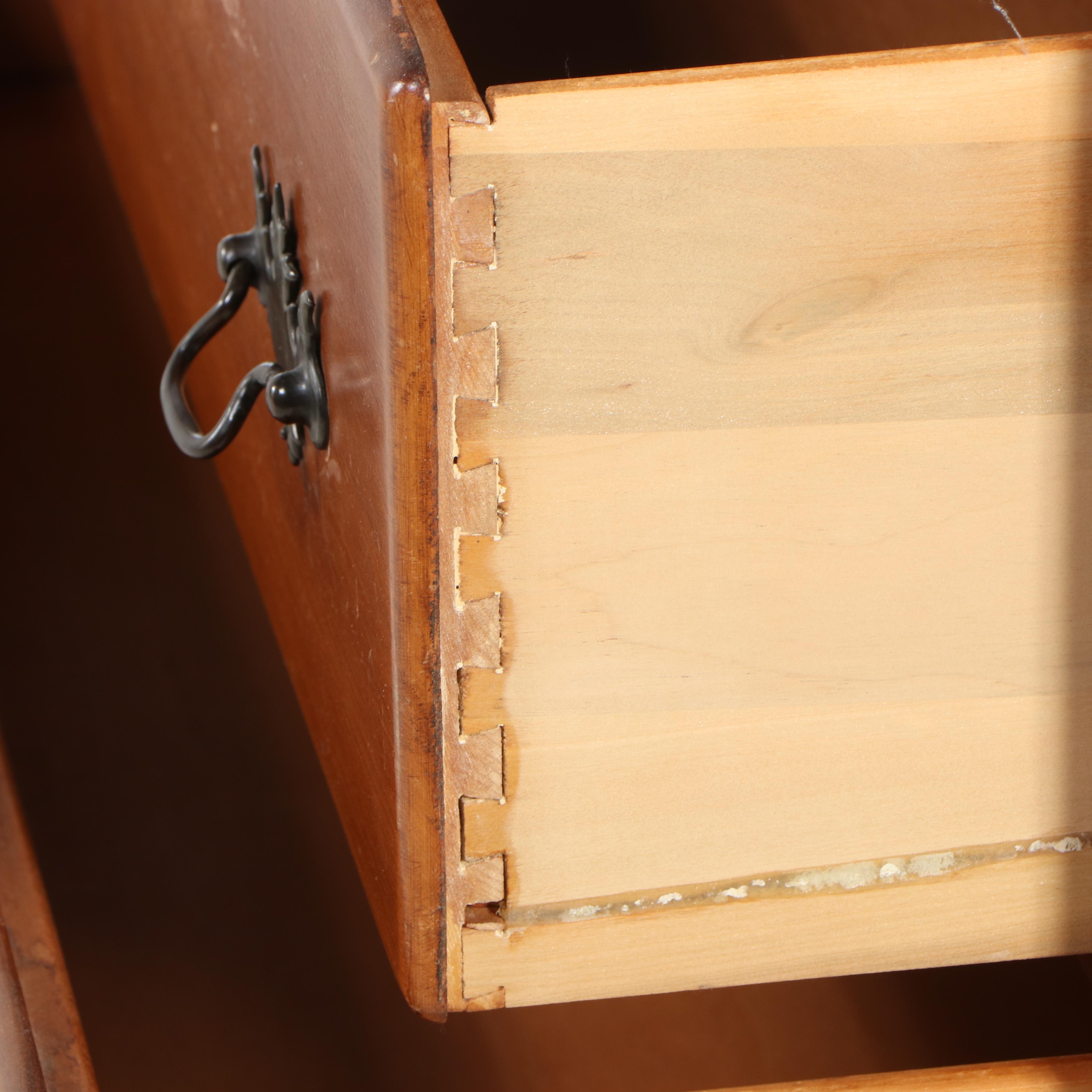 American Colonial Style Maple Dresser with Mirror, Late 20th Century